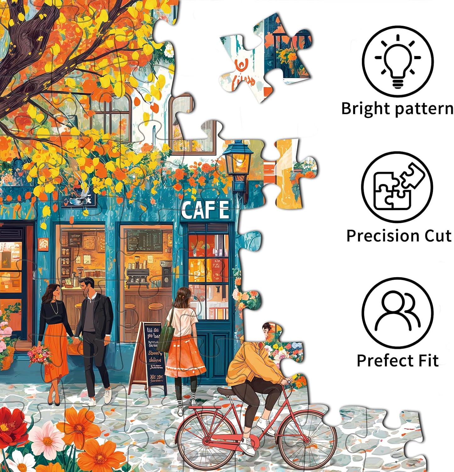 Thumbnail 5 de HUADADA Jigsaw Puzzles 1000-piece romantic street puzzle 🧩