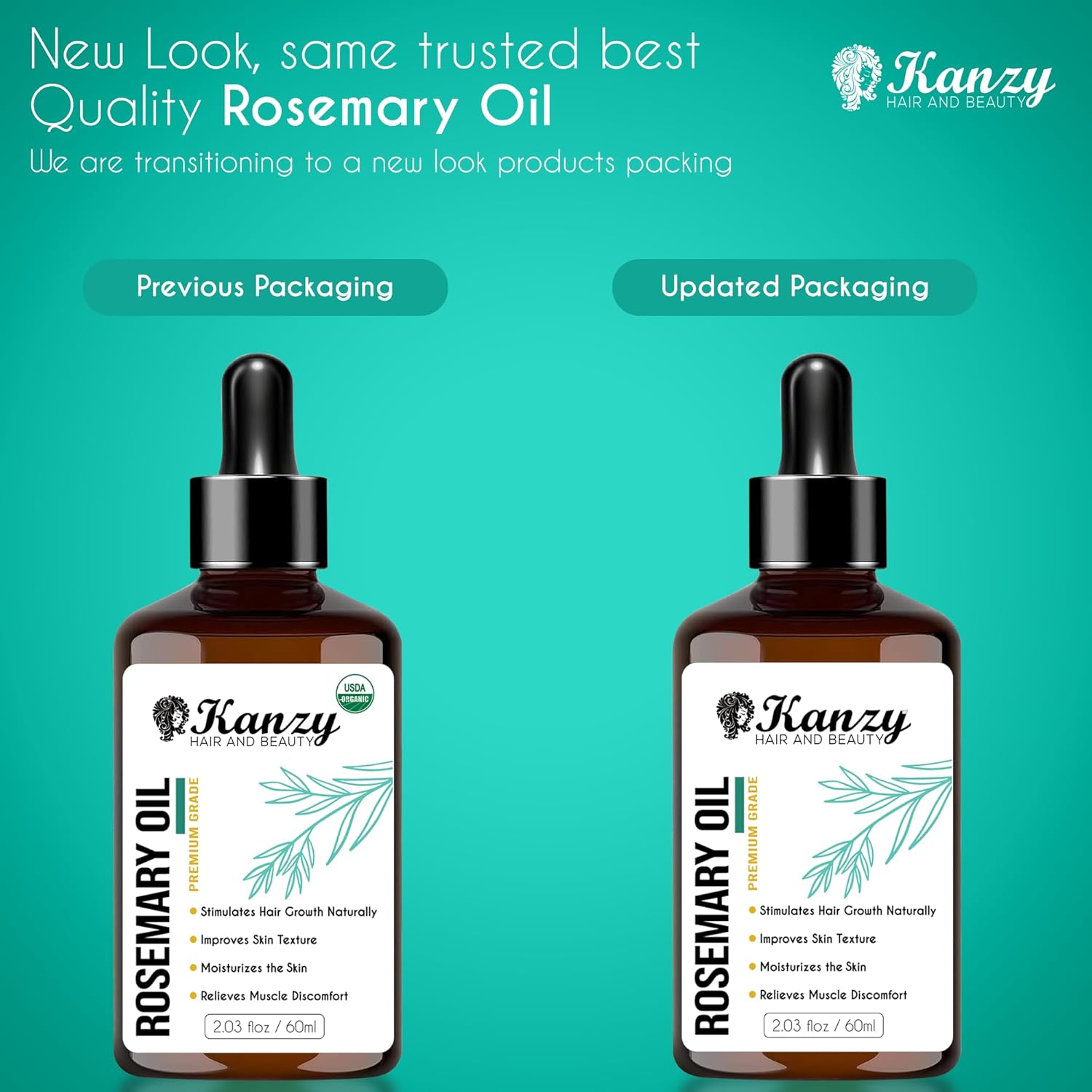 Detalle 2 de Kanzy Rosmarinöl Haarpflege 60ml
