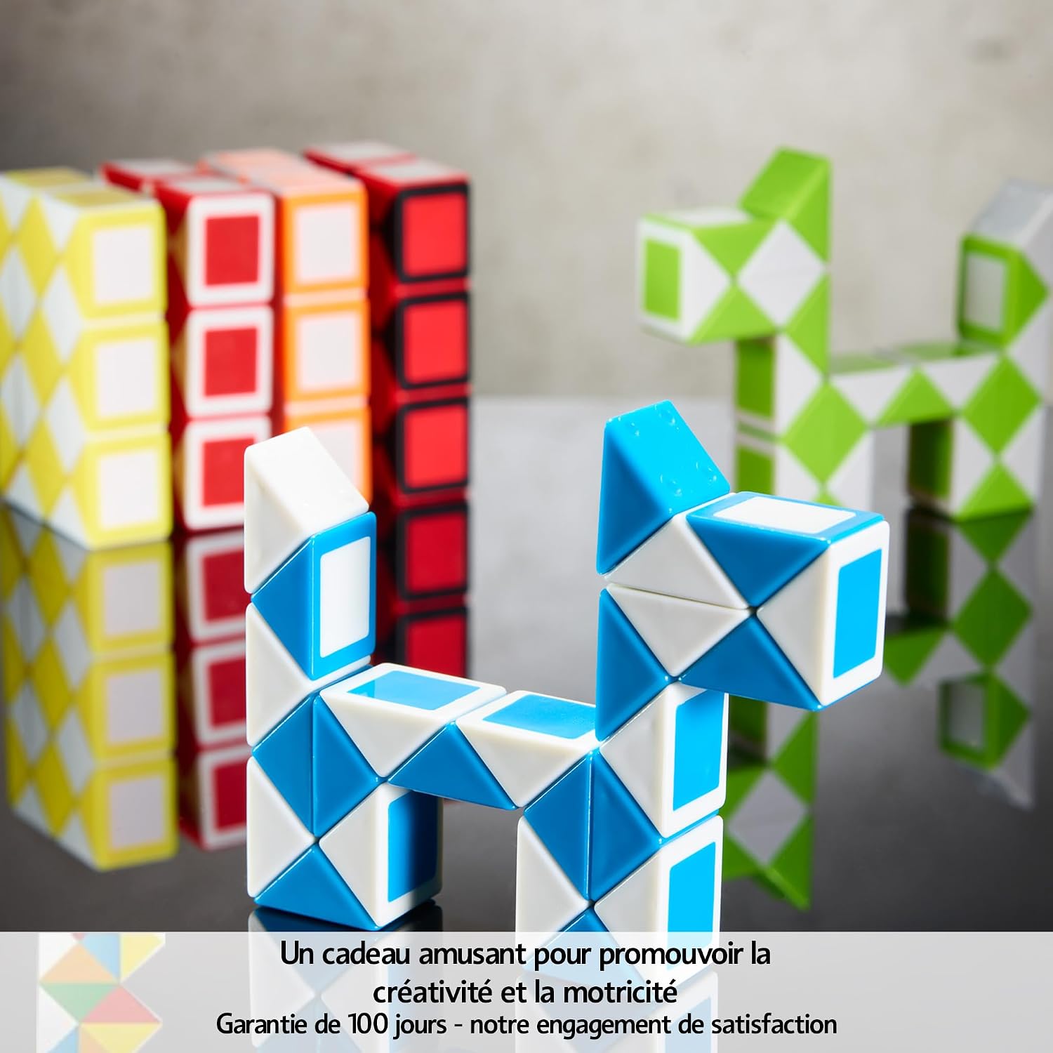 Detalle 2 de CUBIDI Original 6 Mini Serpents Magiques 24 blocs