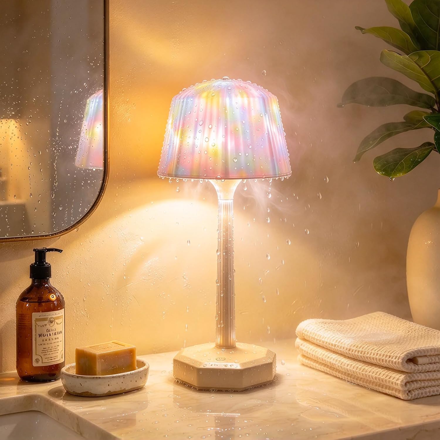 Detalle de ZORVENIX Waterproof Shower Lamp – wodoodporna lampa LED, 16 kolorów i pilot