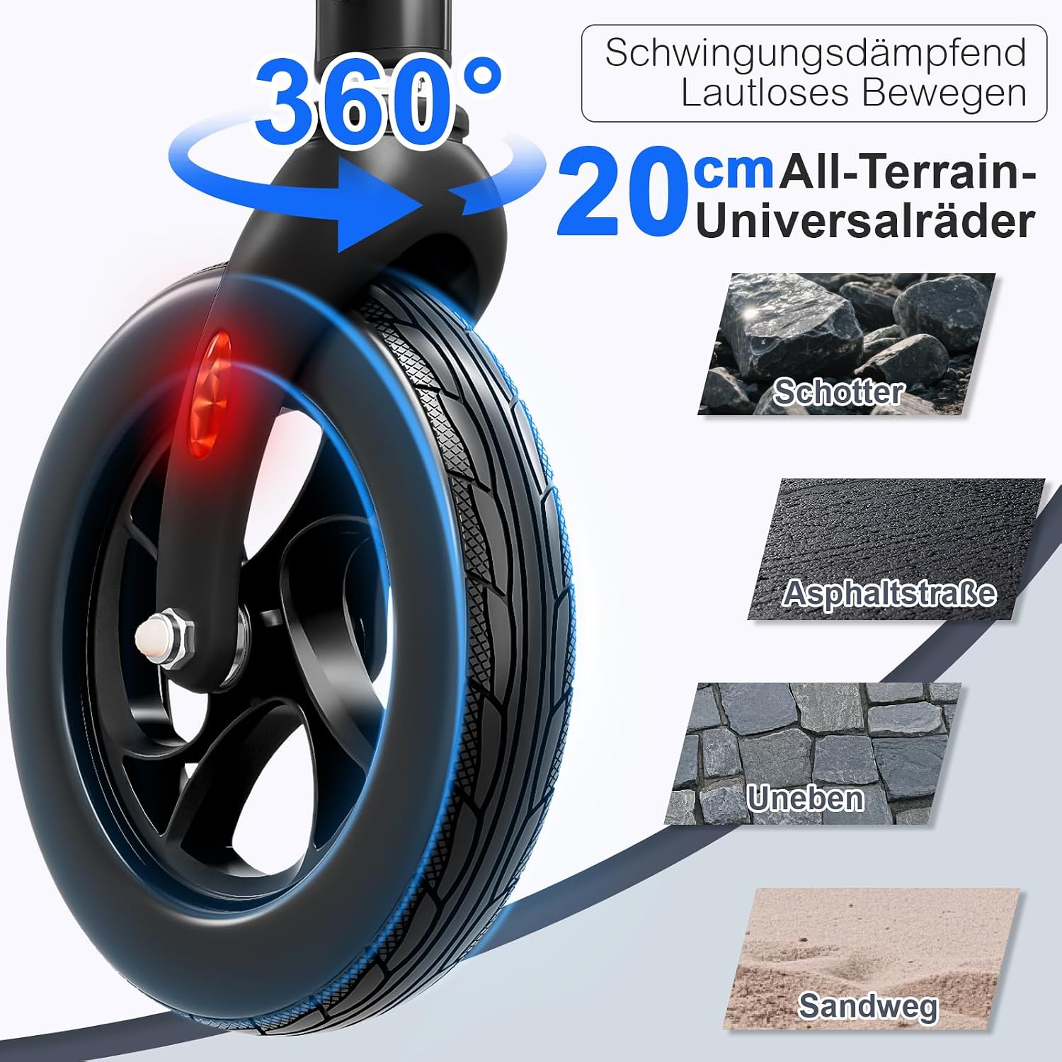 Thumbnail 2 de Matinal Leichtgewicht Rollator faltbar mit Sitz – bis 160 kg belastbar, 6-fach höhenverstellbar