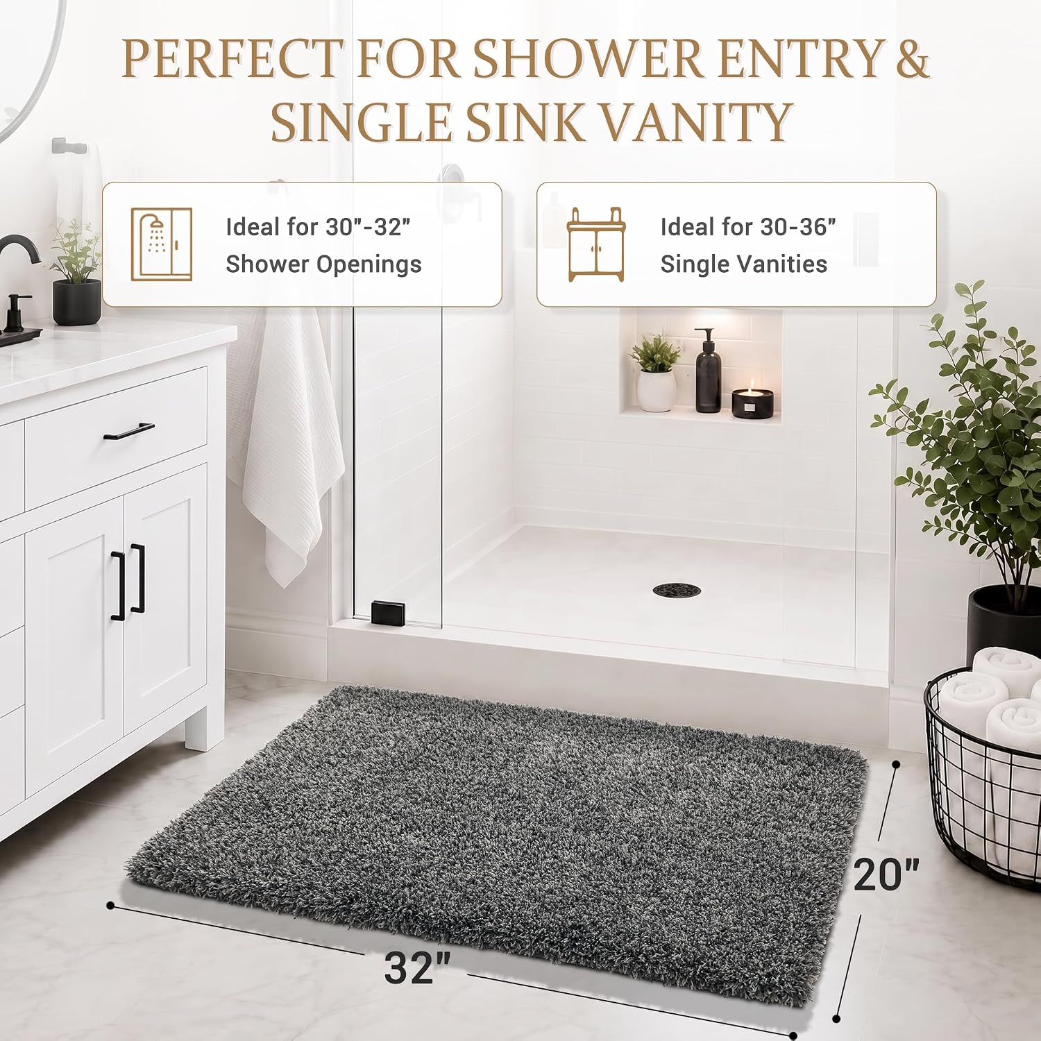 Detalle 2 de Yimobra Bath Rug 32x20 Ultra-Soft Bath Mat