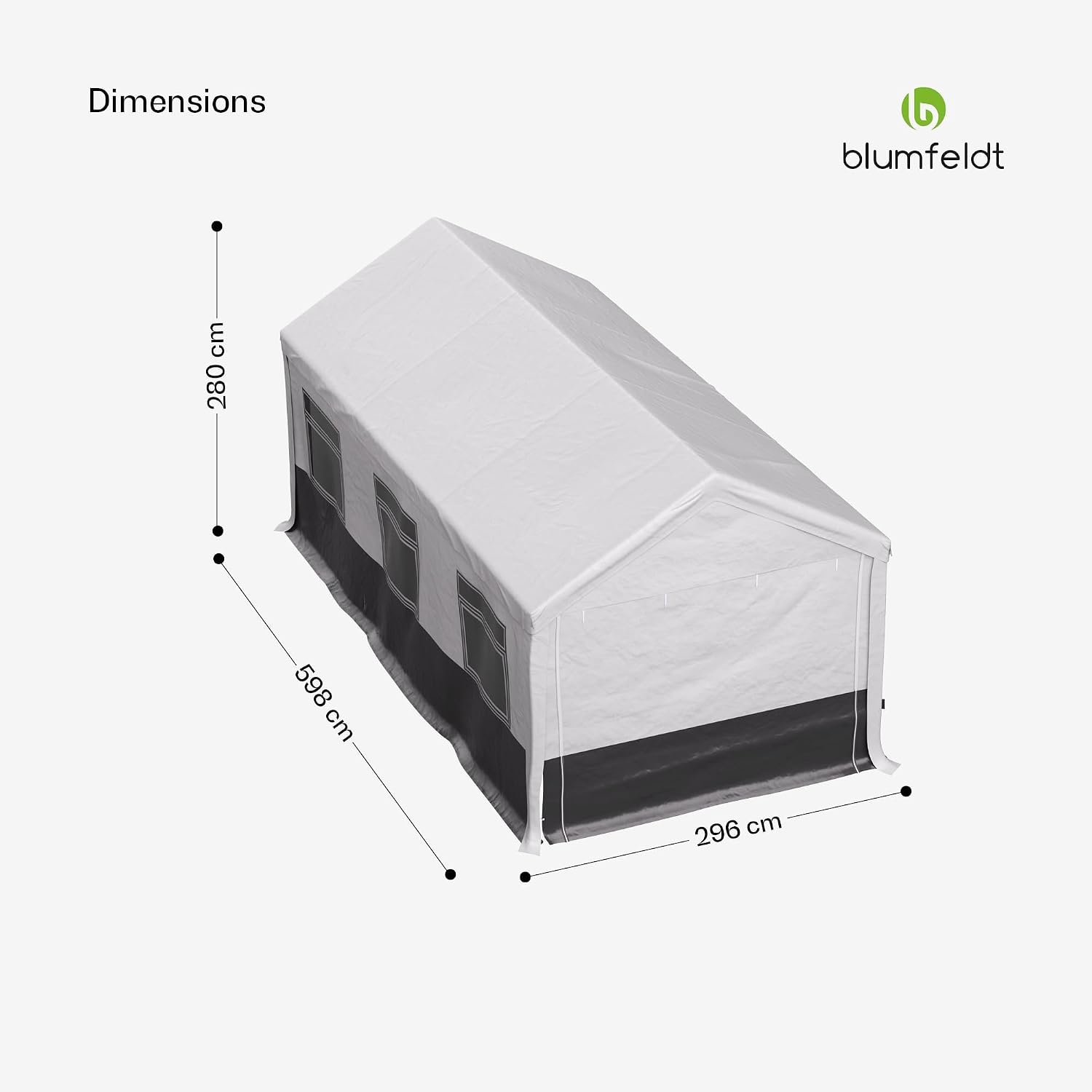 Thumbnail 6 de blumfeldt Party Haven 6 x 3 m marquee with steel frame and side walls