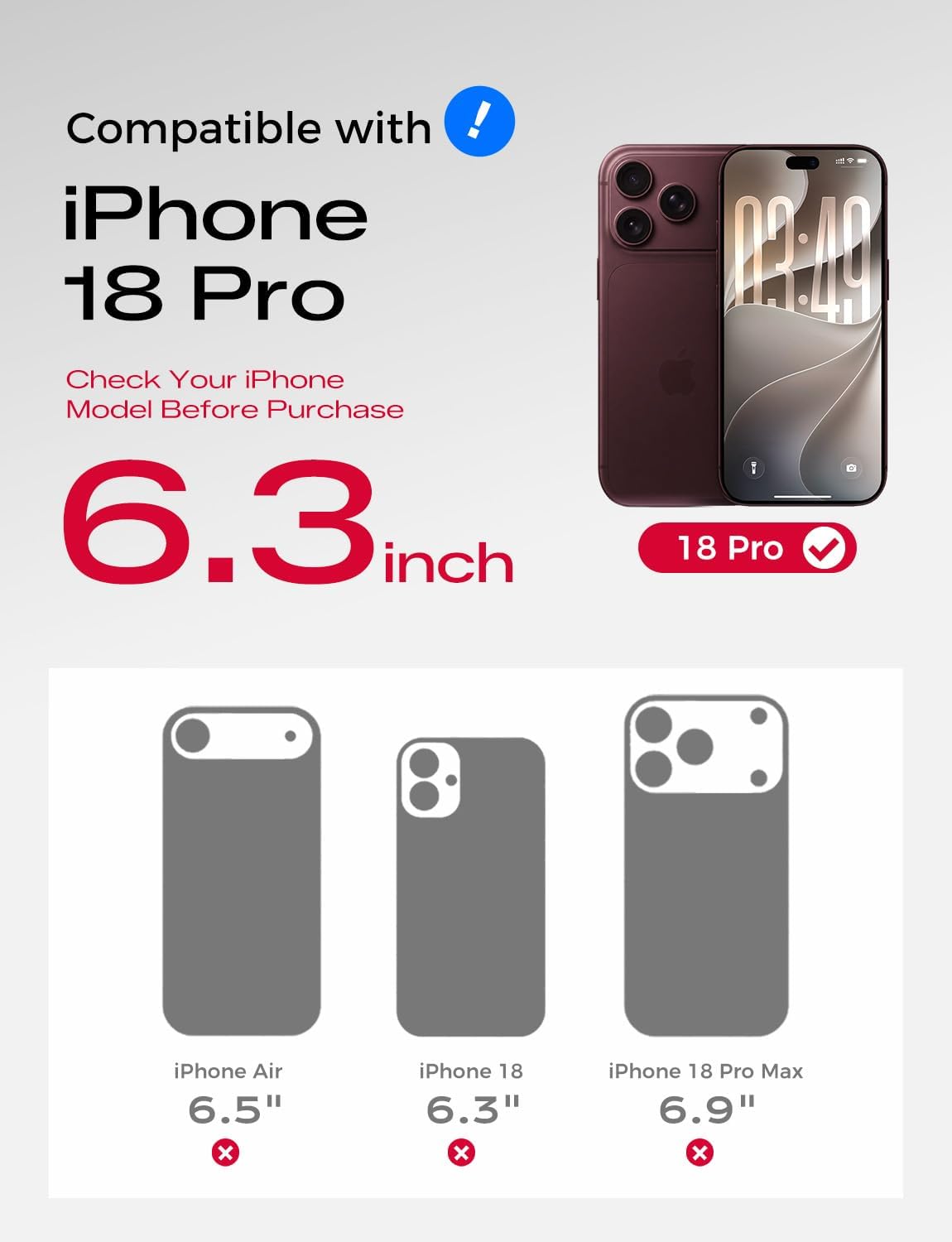Detalle de MAGIC JOHN iPhone 18 Pro 3rd Gen Anti-Glare Tempered Glass Screen Protector, 2-Pack