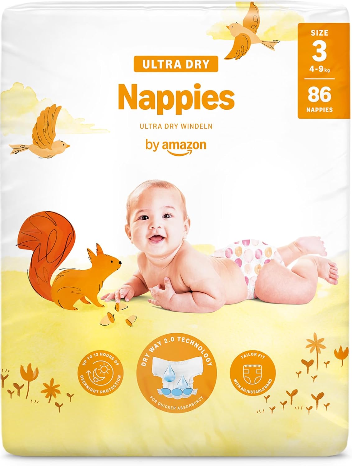 Detalle de By Amazon 86 Ultra Dry Nappies Size 3