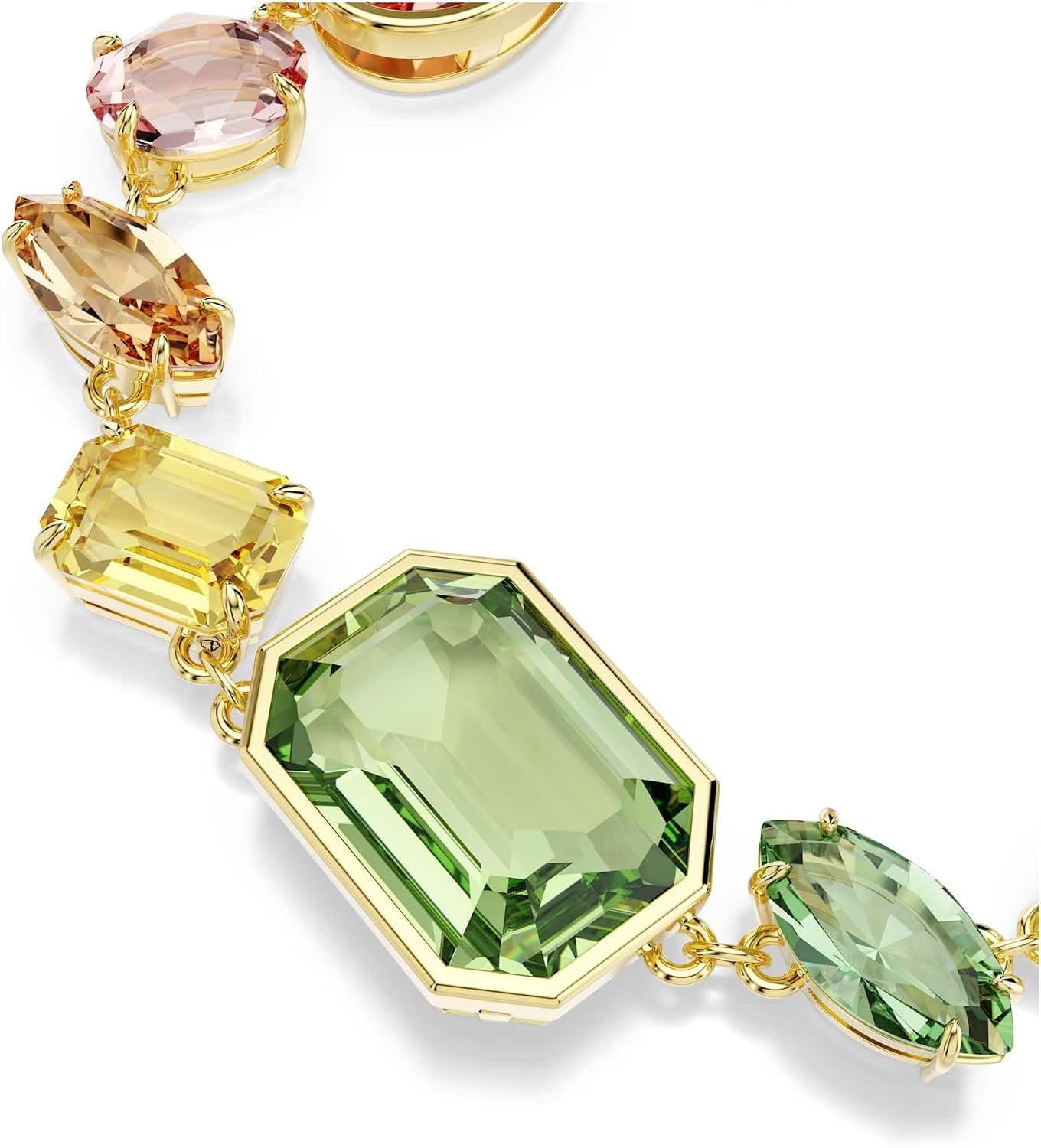 Detalle 2 de Swarovski Braccialetto Gema: elegance dorata con taglio misto e multicolore