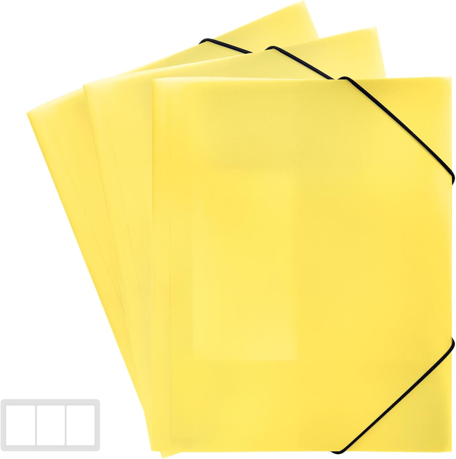 Detalle de FRETONBA Gelb Ordner 3er-Pack