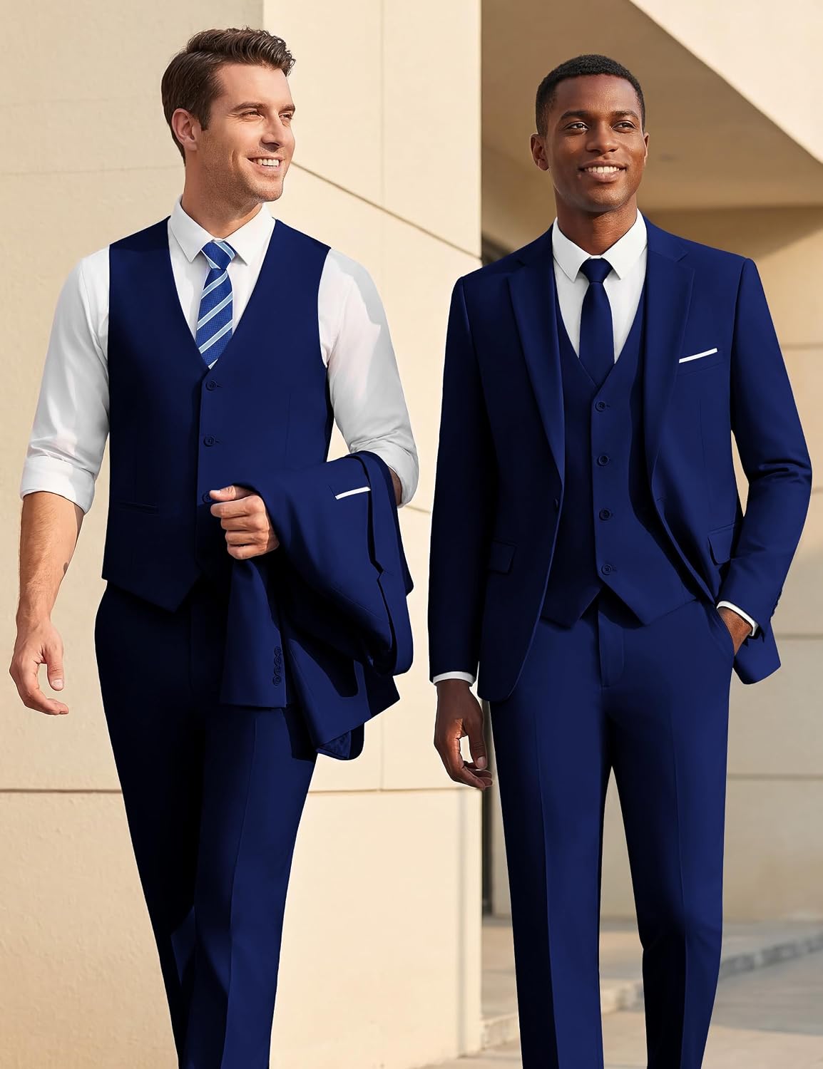 Thumbnail 1 de WULFUL Men’s Slim Fit 3-Piece Suit: One Button Blazer with Vest & Pants