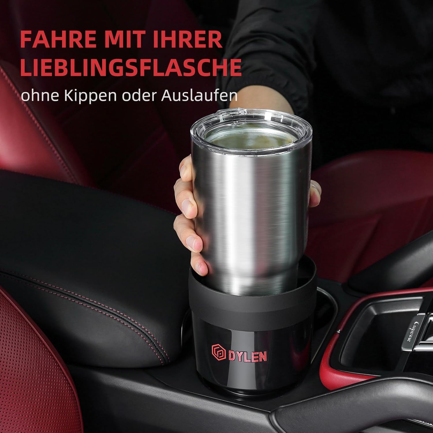 Thumbnail 5 de DYLEN Getränkehalter Auto mit verstellbarer Basis für Flaschen 0,5–1,4 l (7,0–10,5 cm)