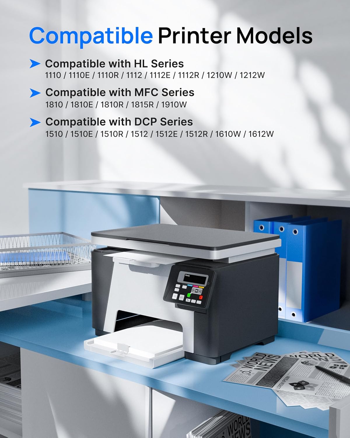 Detalle 2 de GPC IMAGE TN1050 Toner kompatibel für Brother TN-1050 – 2er-Pack (Schwarz)