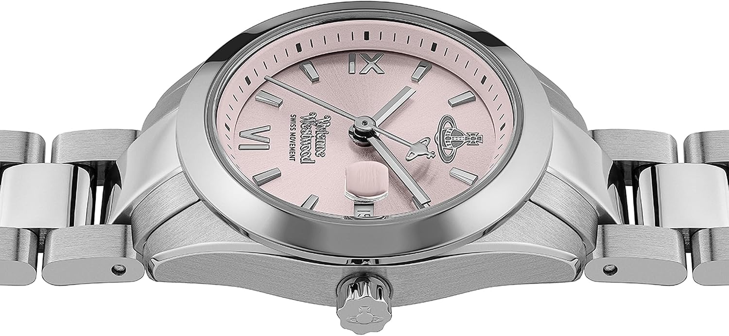 Thumbnail 4 de Vivienne Westwood Fenchurch Ladies 28mm Quartz Watch with Pink Dial and Stainless Steel Bracelet