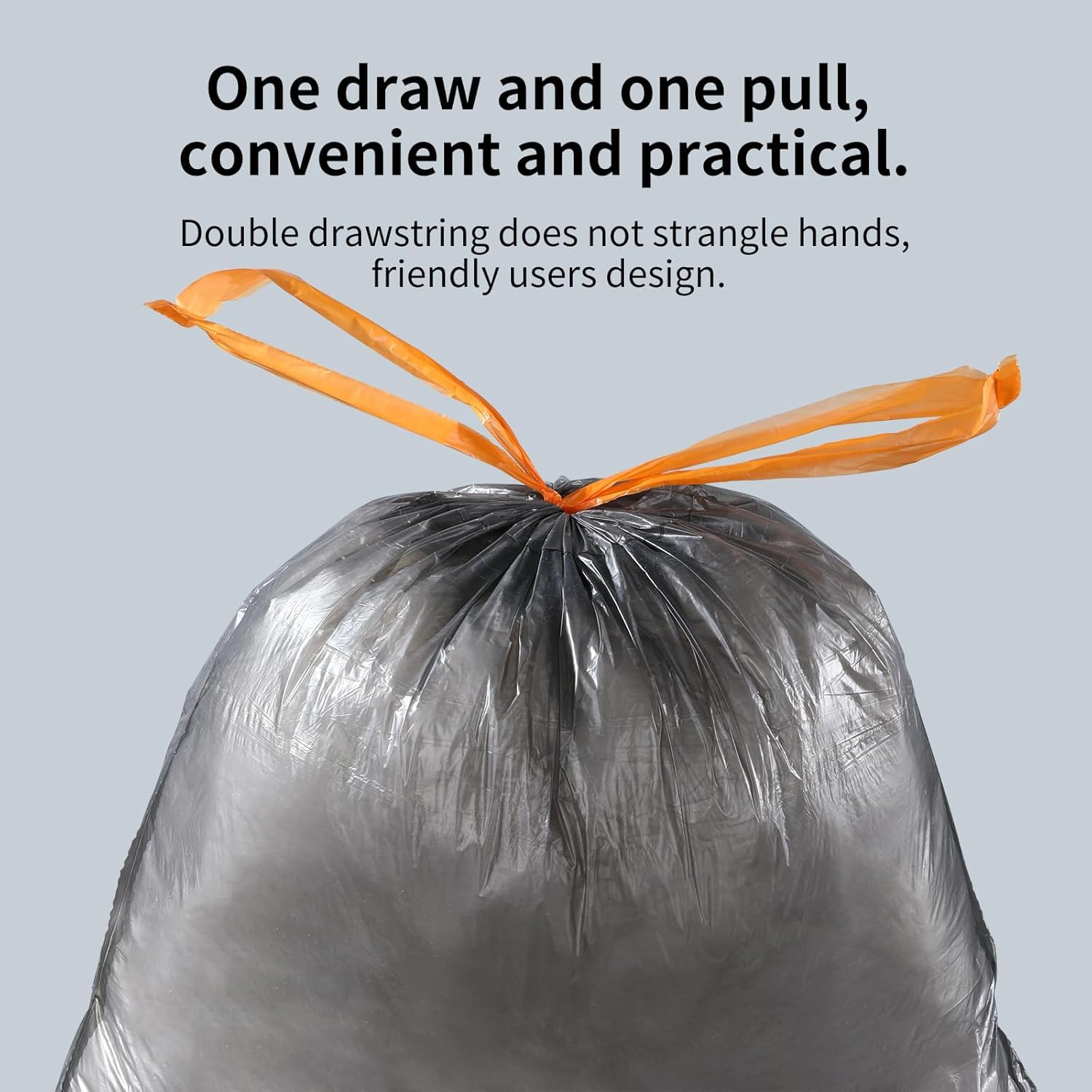Thumbnail 3 de MOPALL Small Trash Bags with Drawstring, 2.6–4 Gallon, Black, 75 Count