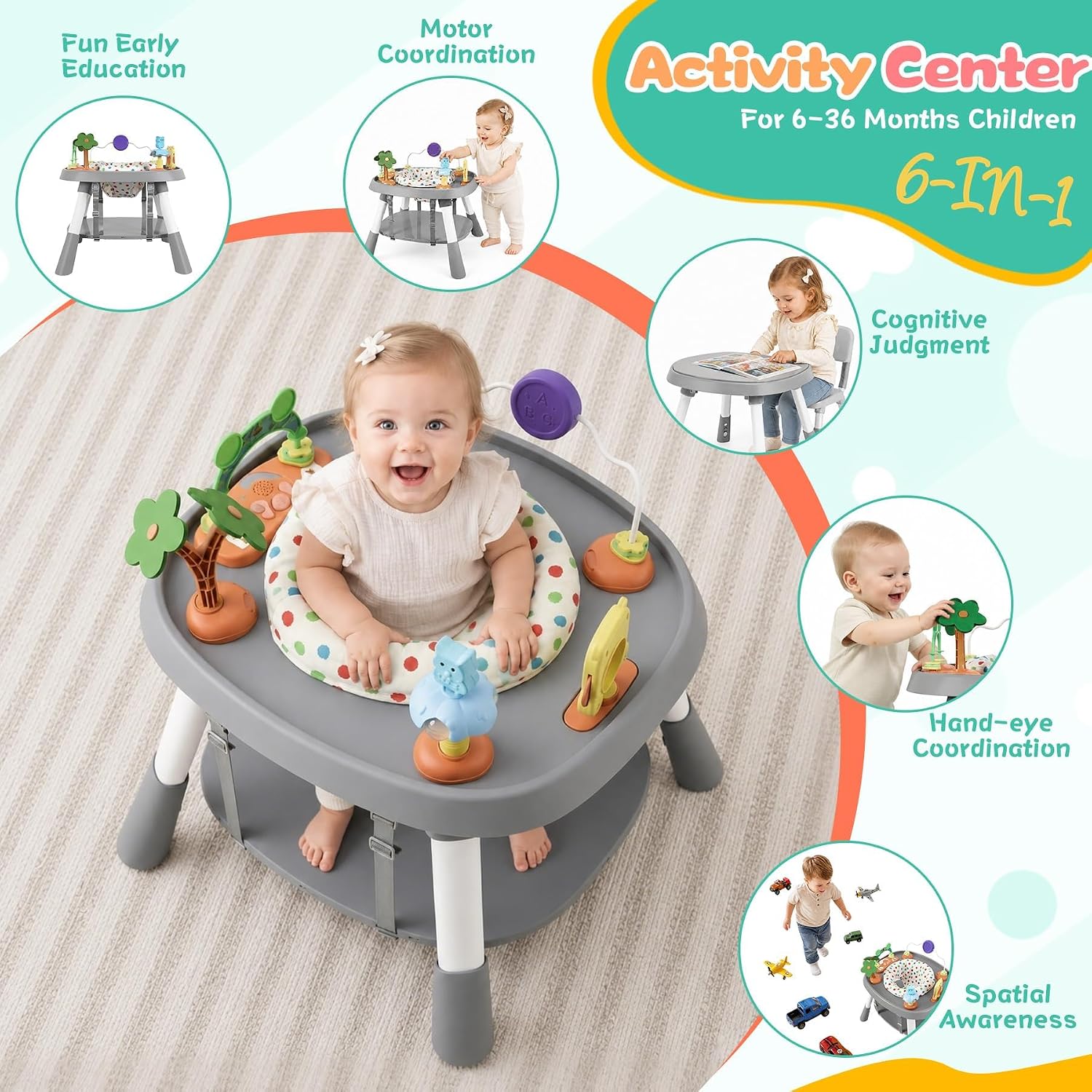 Detalle de Baby Activity Center, Gray