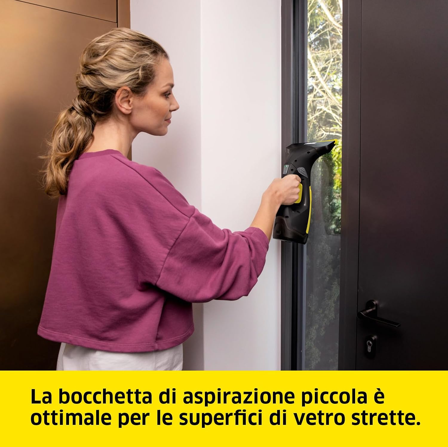 Detalle de KÄRCHER WV 2 Black Edition: lavavetri senza fili per vetri, piastrelle e superfici lucide