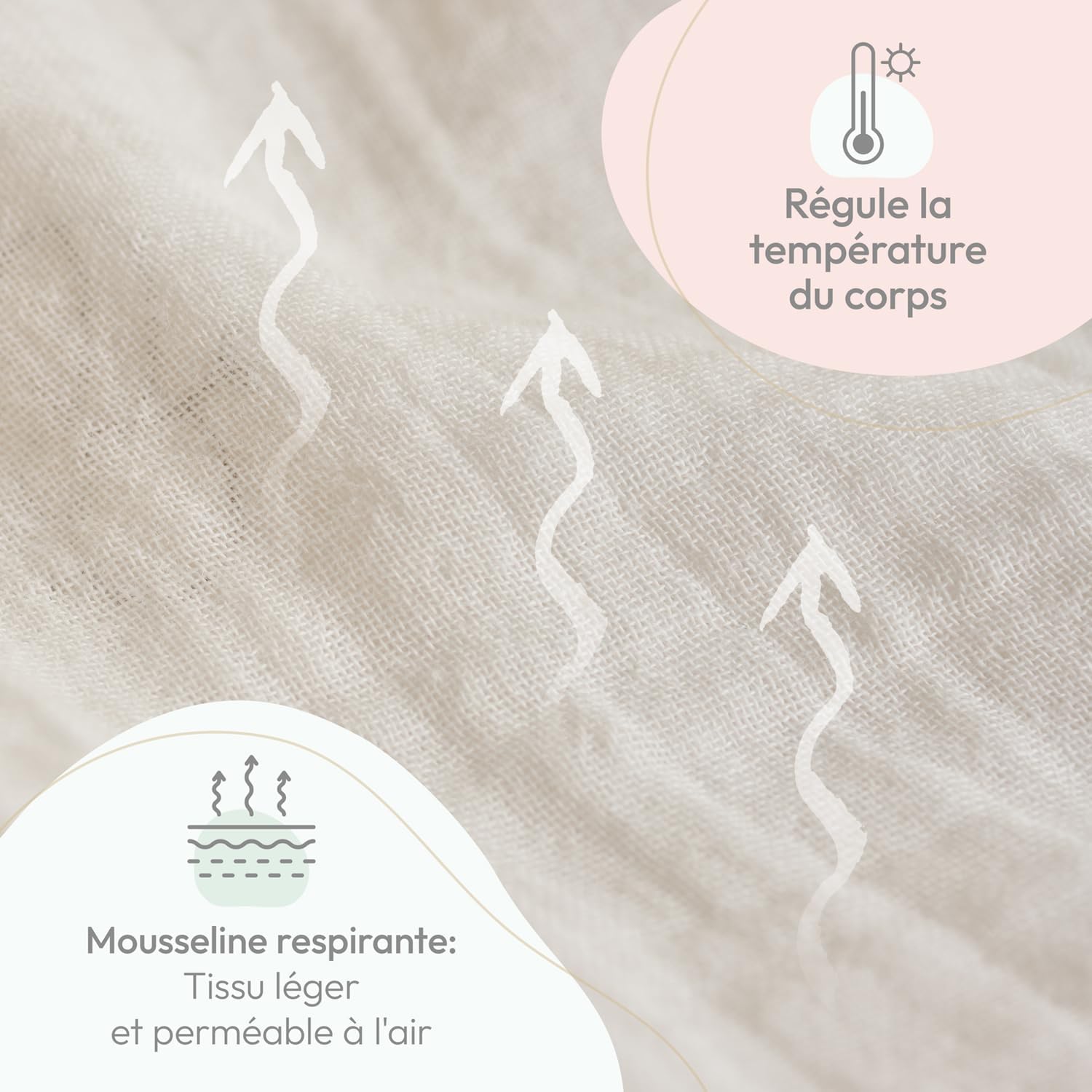 Thumbnail 3 de Laleni Linge de lit Enfant 100x135 cm mousseline en coton