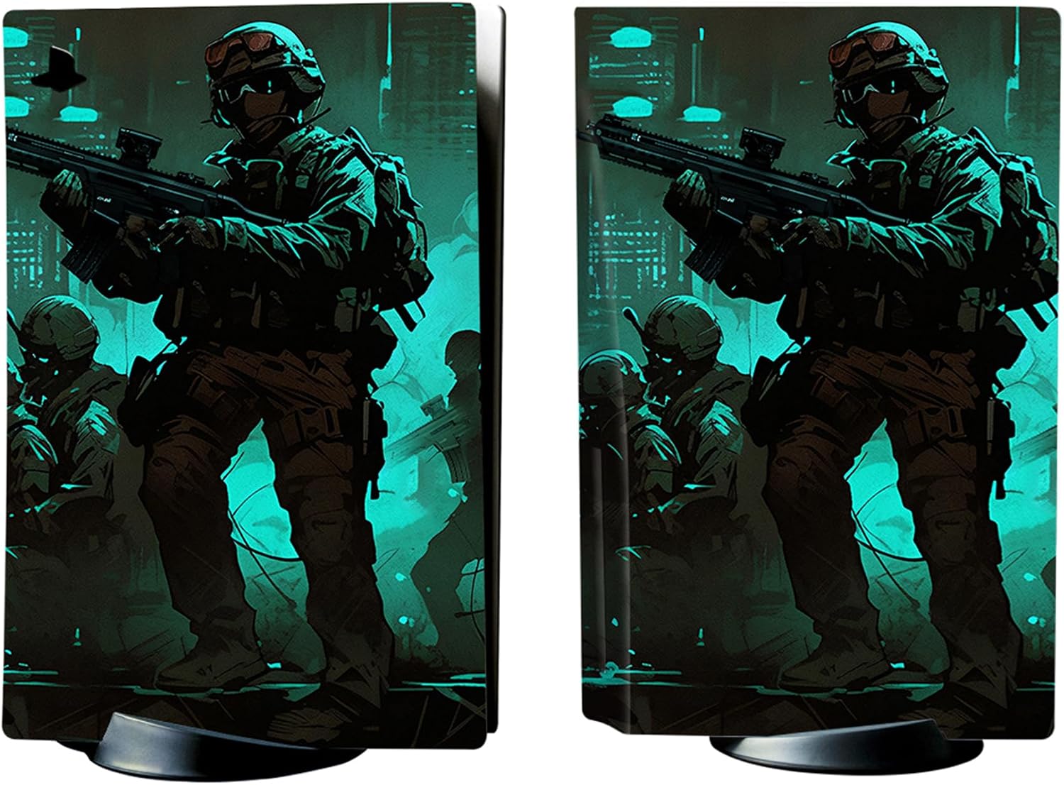 Detalle de playvital Fearlessness PS5 skin set for console, controller & accessories