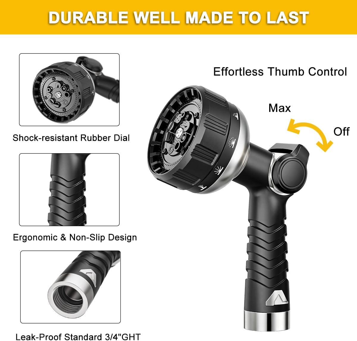 Detalle de FANHAO Garden Hose Nozzle, Zinc Alloy