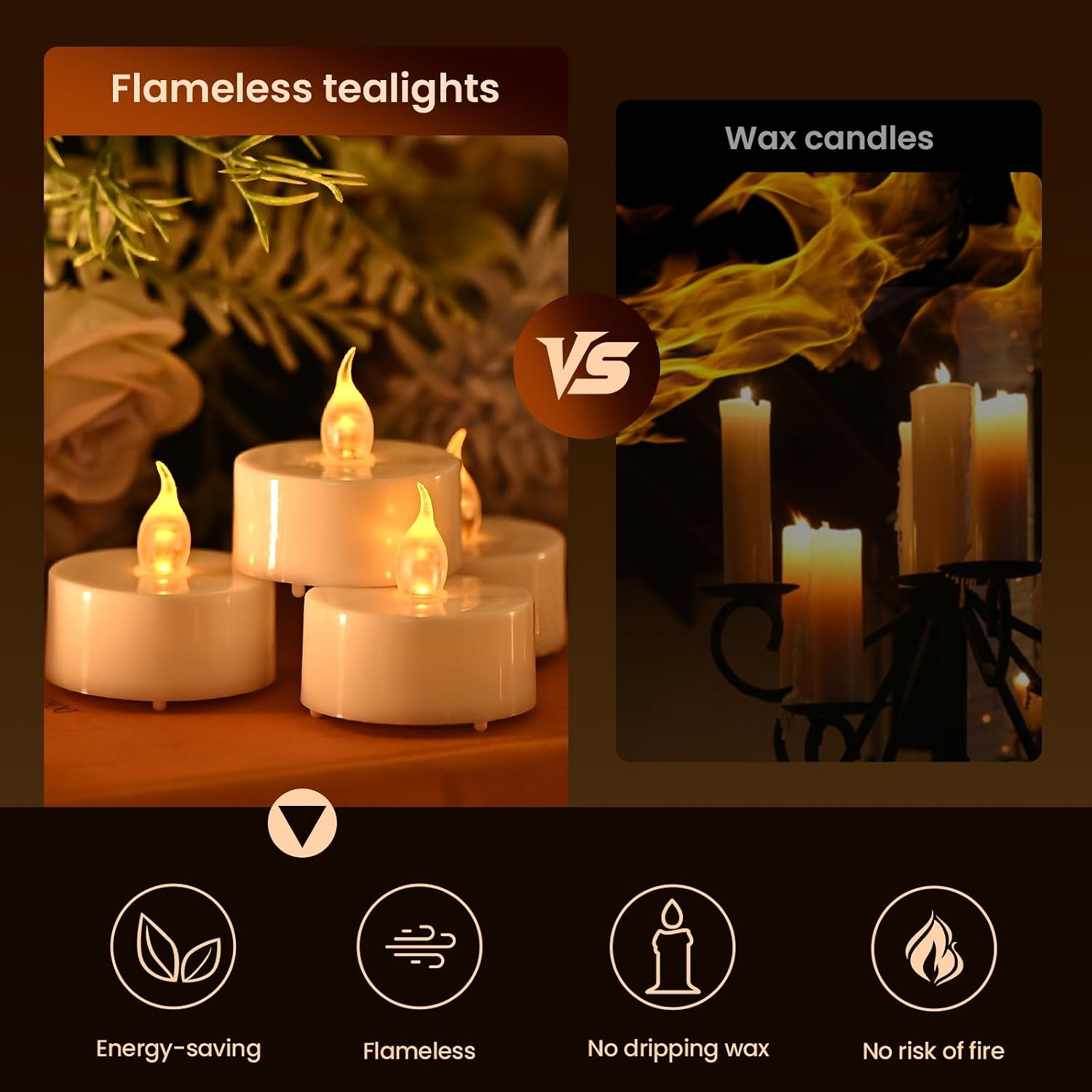 Thumbnail 5 de cimetech 12PCs LED tea lights with timer 12