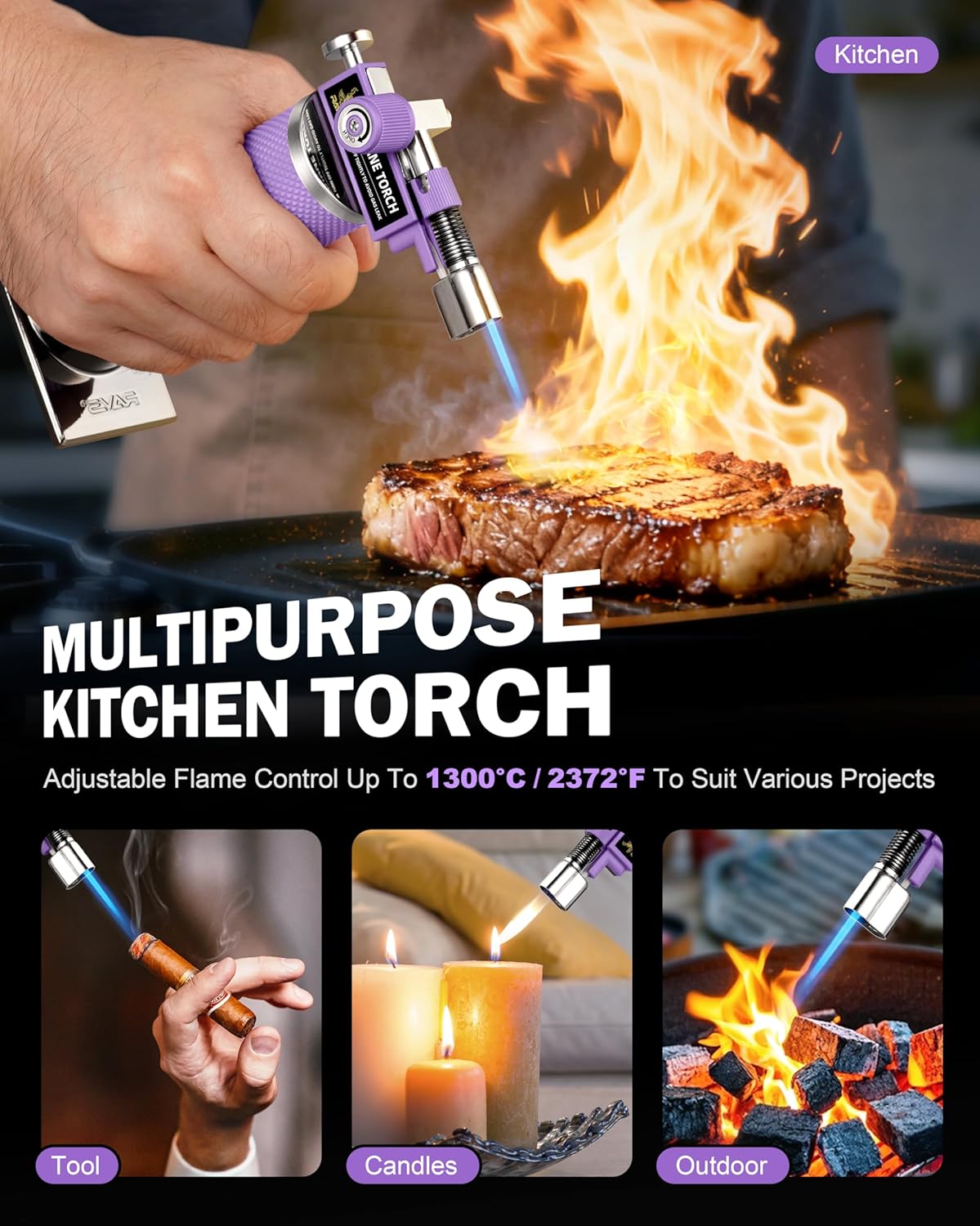 Thumbnail 5 de RAVS Butane Torch, 2-Flame Soldering Torch ⚡