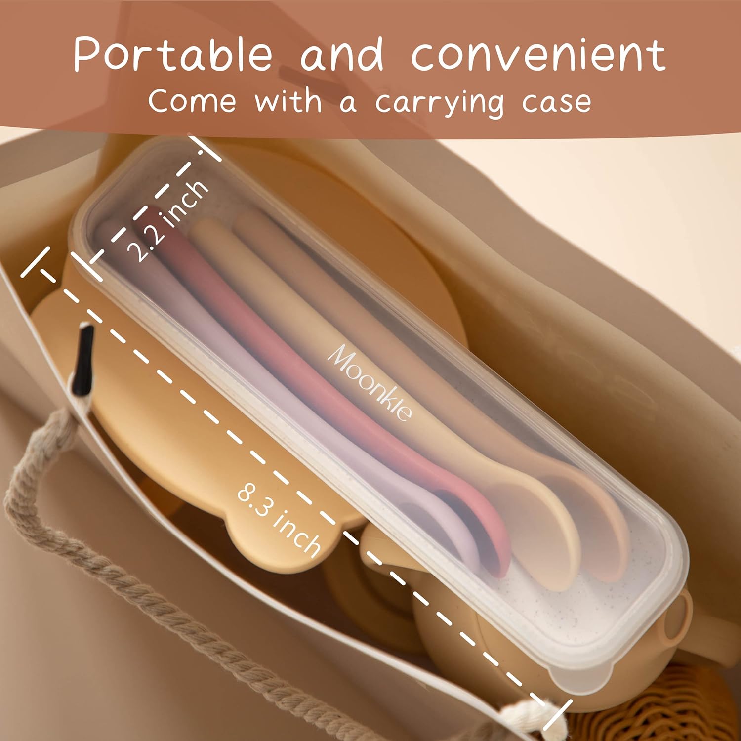 Thumbnail 6 de Moonkie Silicone Baby Spoons Set of 4 (Soft-Tip, bendable) for first-stage infant feeding