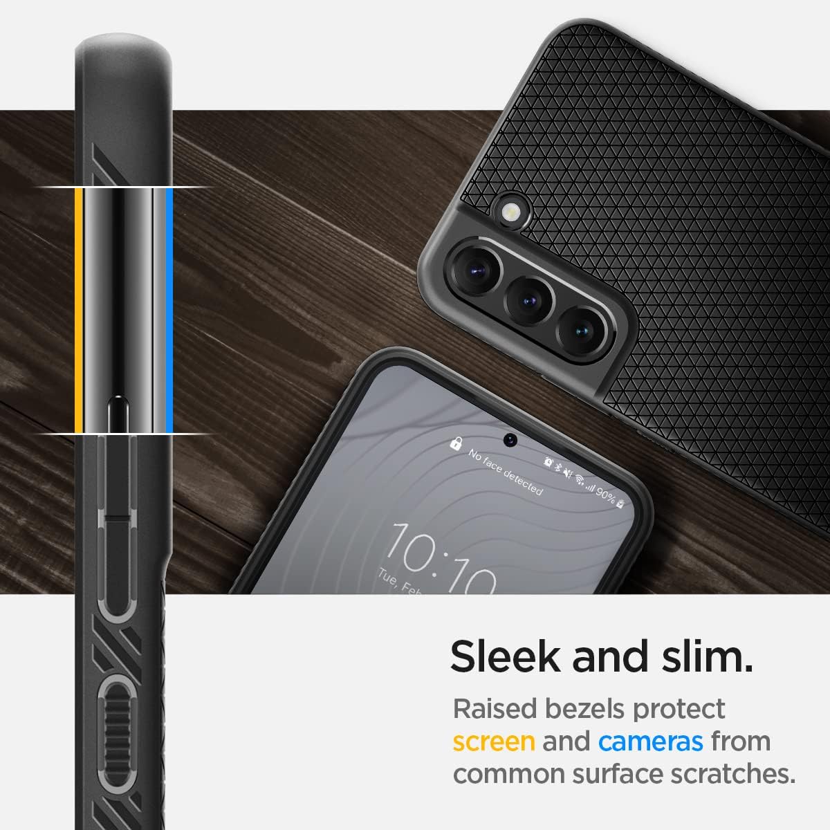 Thumbnail 5 de Spigen Liquid Air pour Samsung Galaxy S22 5G — coque noire mat