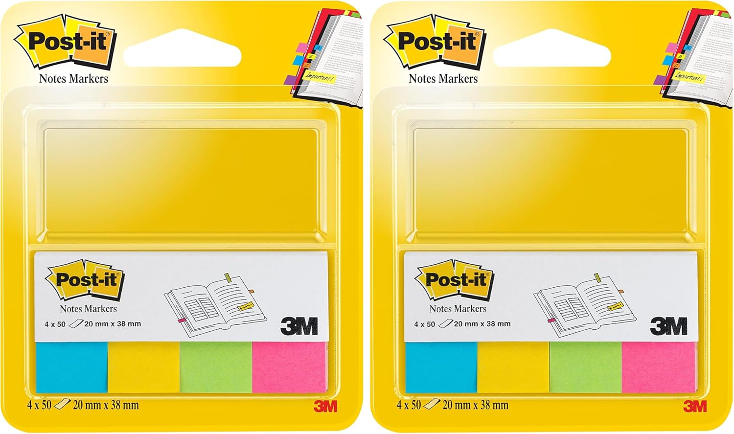 Thumbnail 6 de Post-it Marque-Pages En Papier Ultra Couleurs – 4 Blocs, 20 mm × 38 mm
