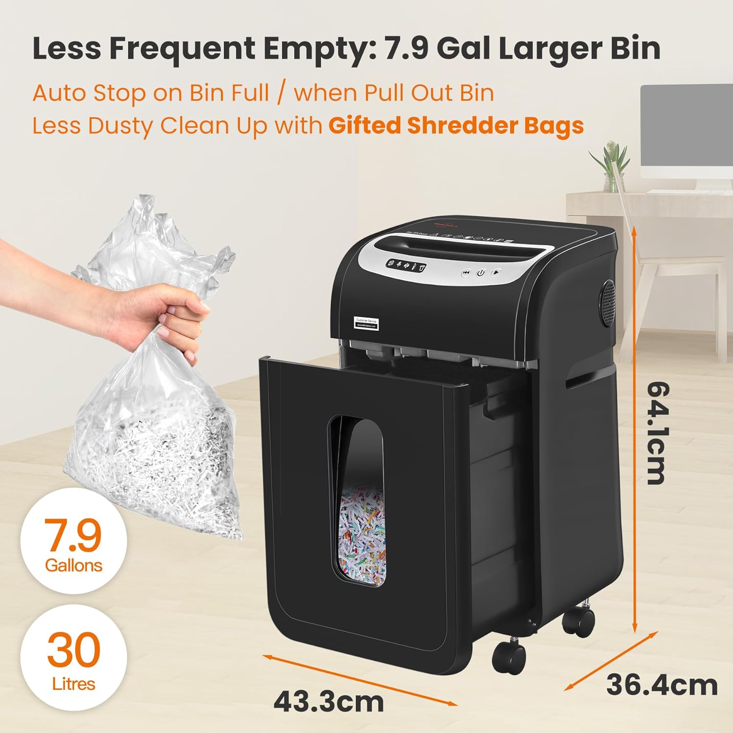 Thumbnail 6 de VidaTeco Cross Cut Paper Shredder Heavy Duty, 20-Sheet, 60 Minutes Continuous Operation