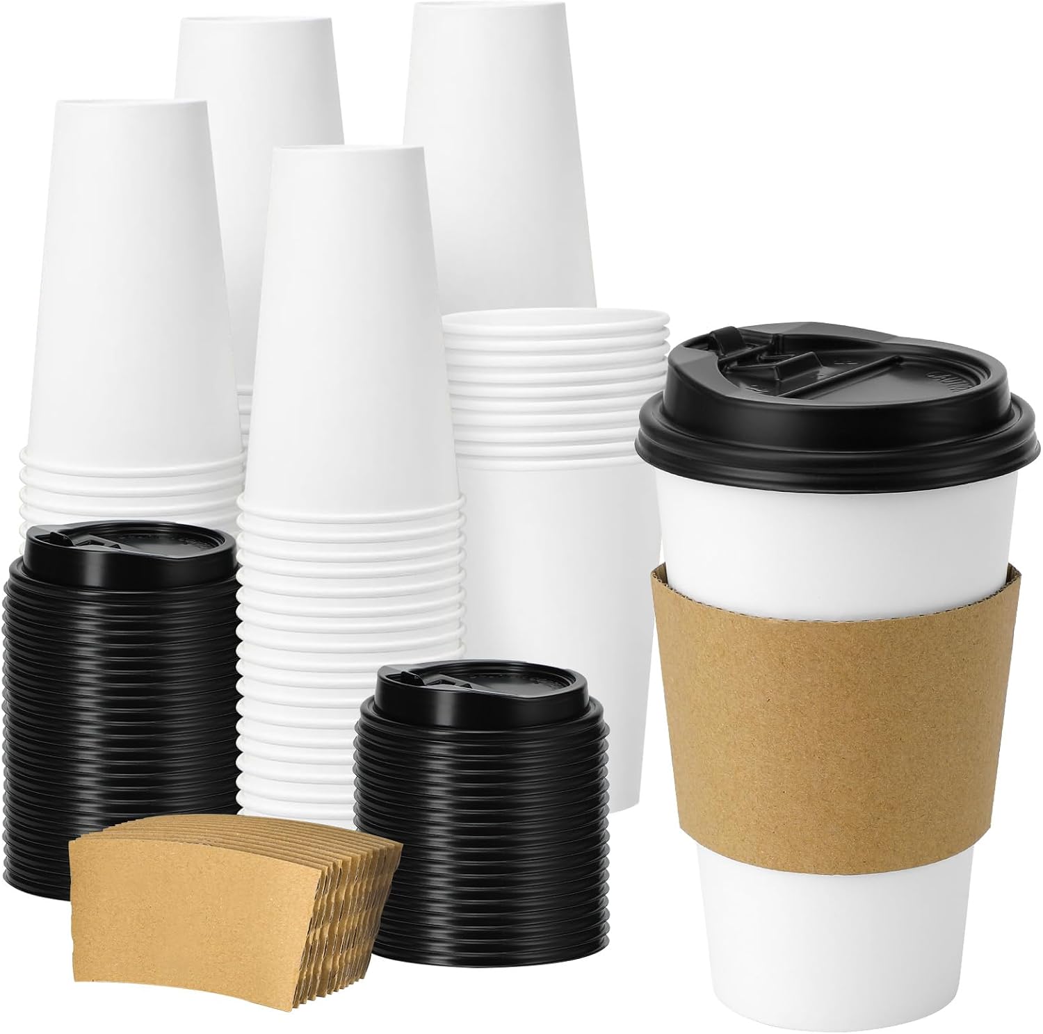 Thumbnail 6 de Clawsoff 100-Pack 12 oz Disposable Coffee Cups ⚡