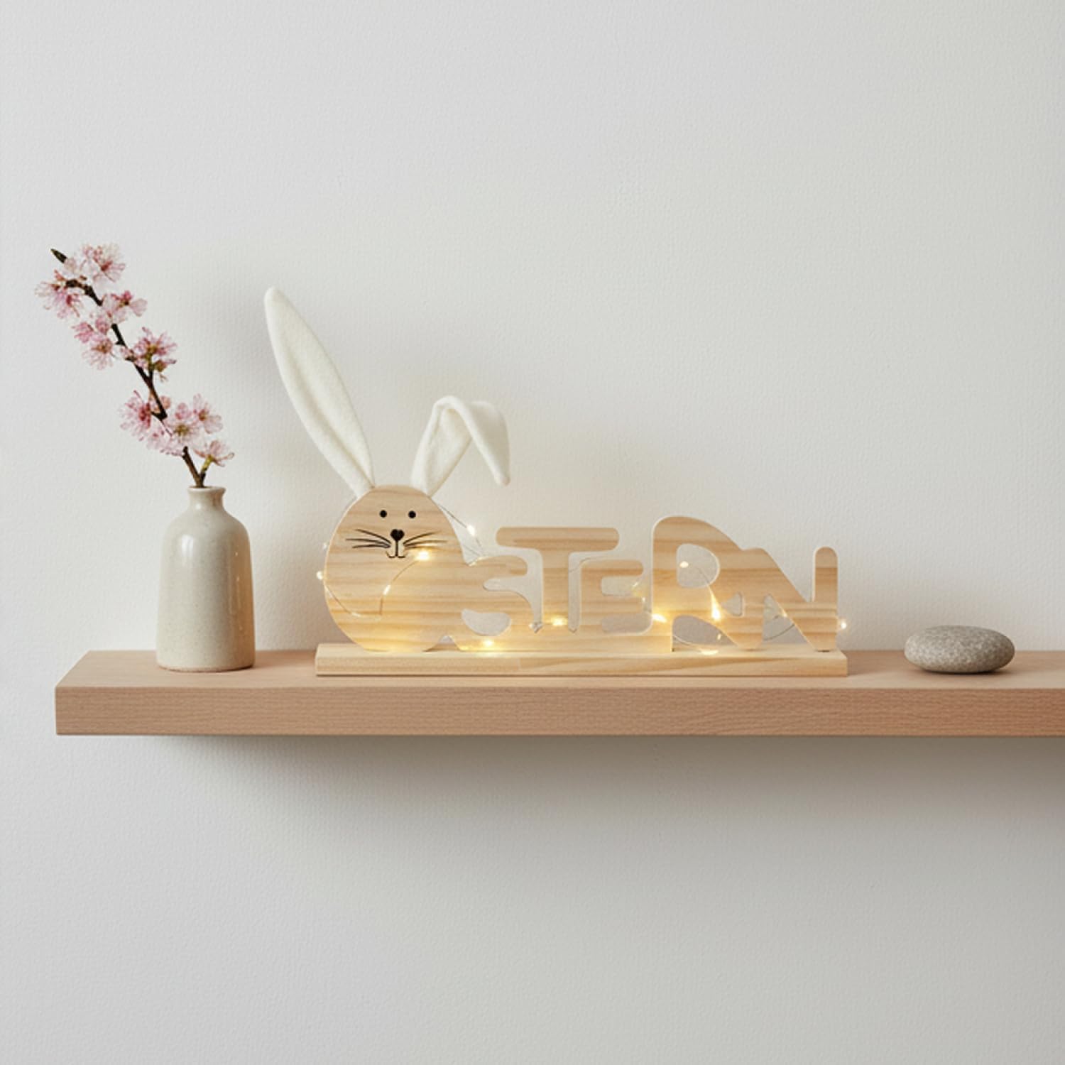 Detalle de com-four® Présentoir décoratif Pâques 26x20 cm