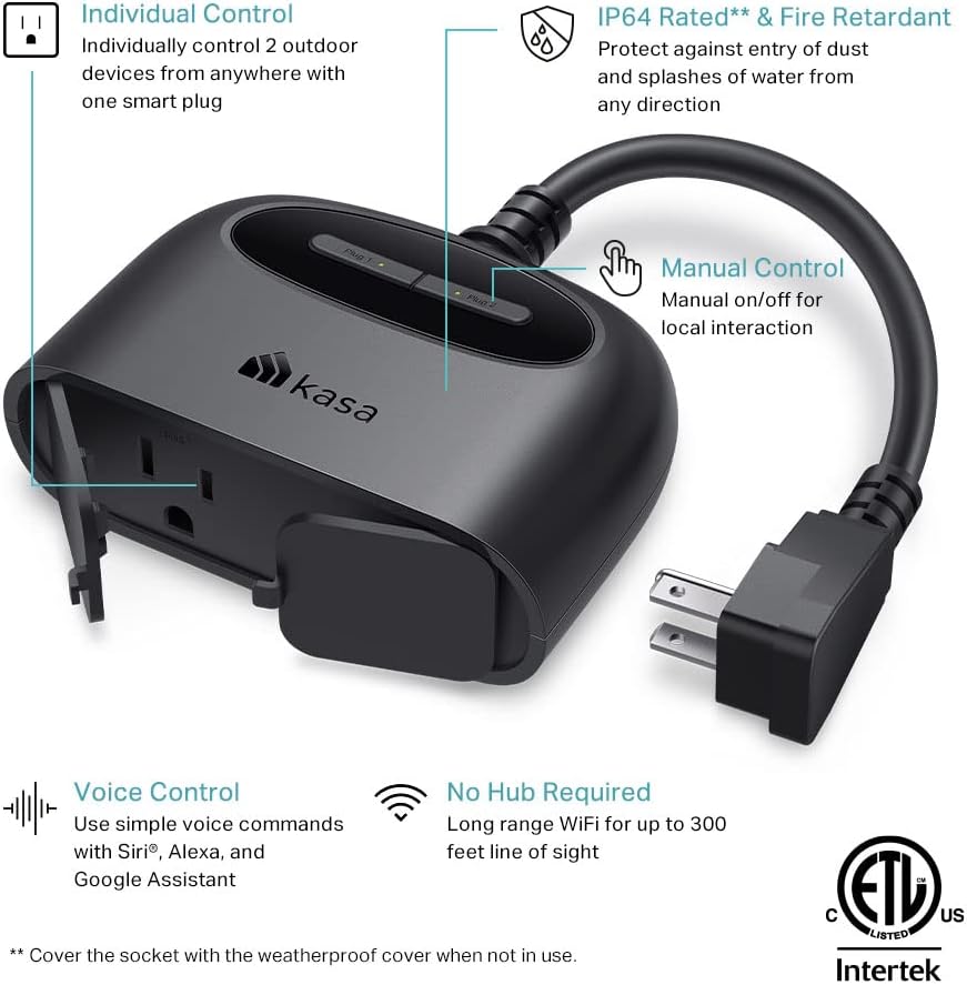 Detalle de Kasa EP40A Outdoor Smart Plug 2-socket ๐