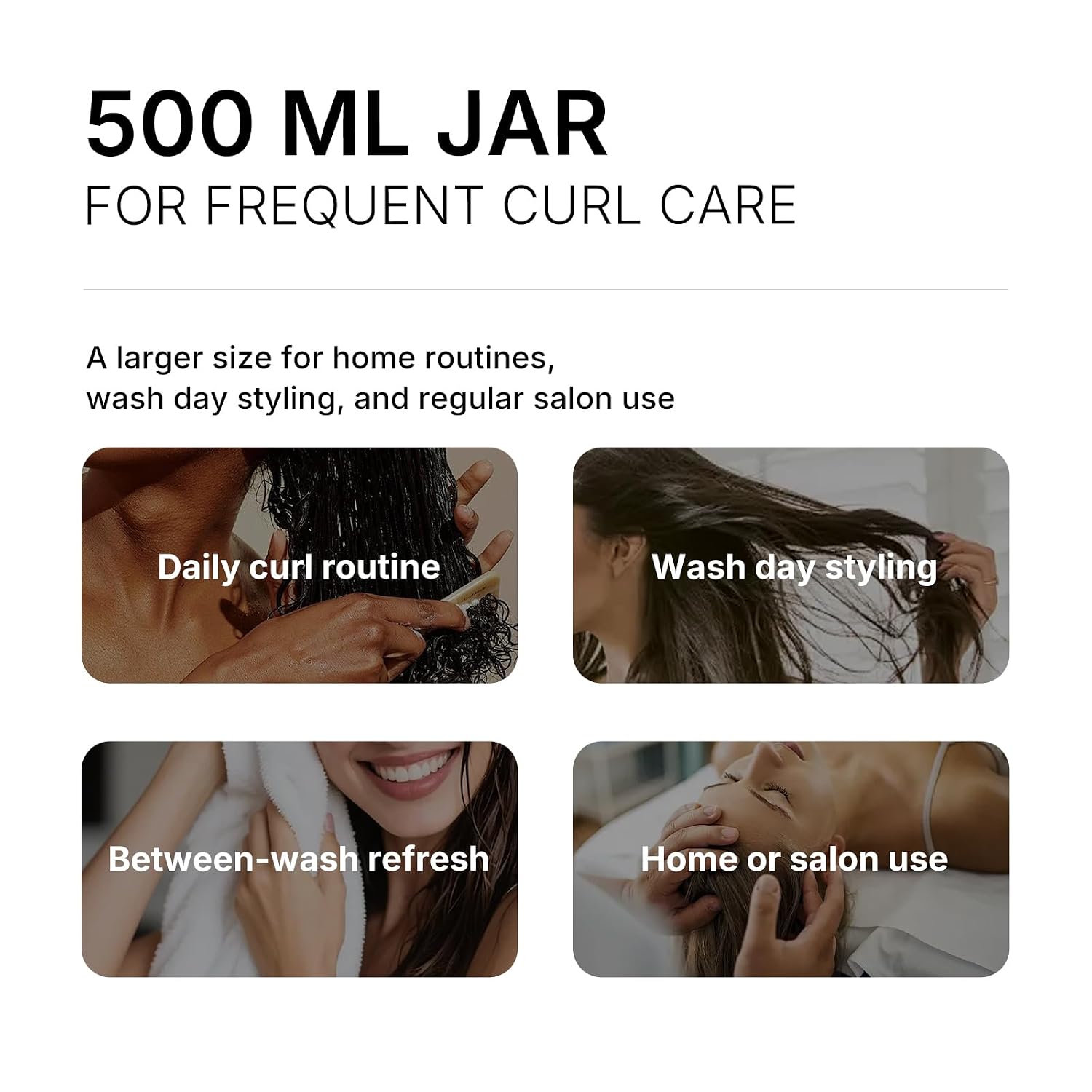 Thumbnail 5 de Karseell Curl Defining Cream for Wavy, Curly, and Coily Hair (500 mL) – Leave-In Styling for Frizz Control & Soft Defined Curls