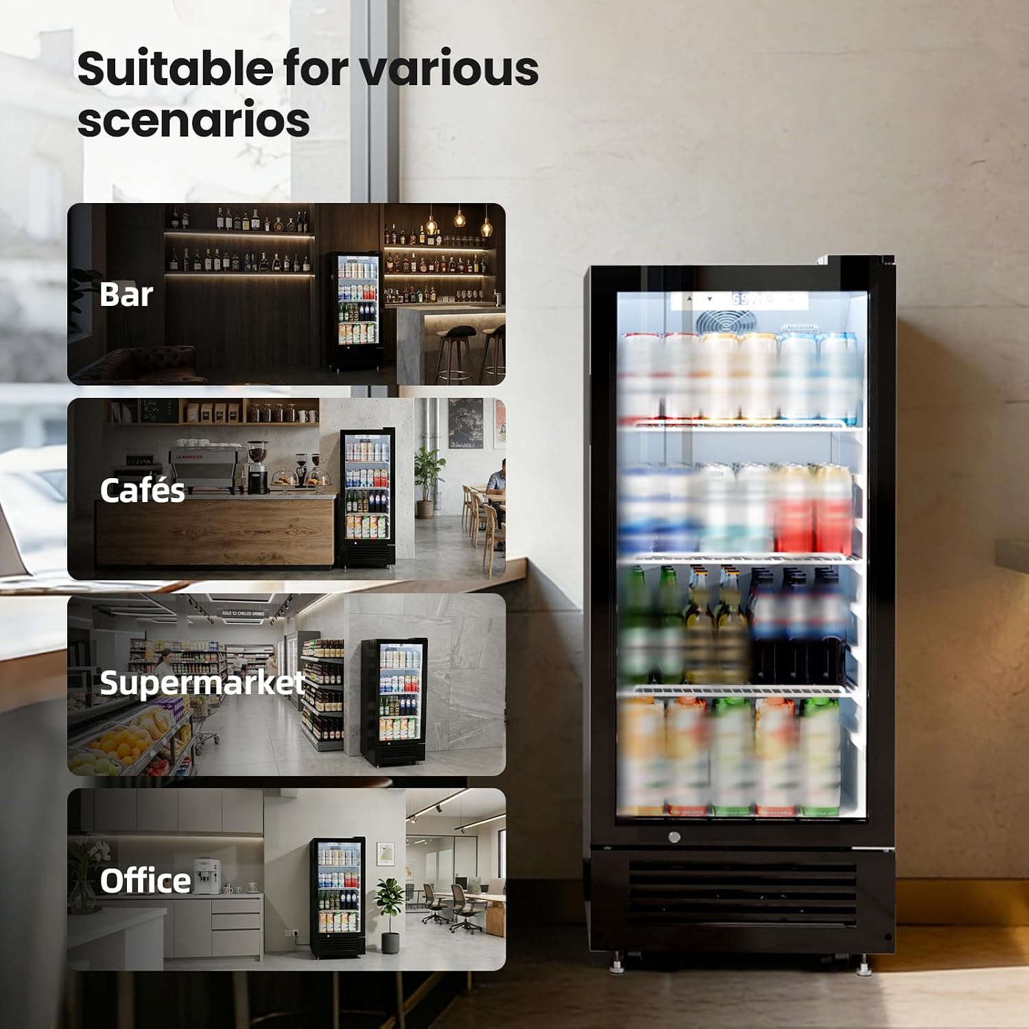 Thumbnail 6 de Kismile LSC-170E 6 Cu. Ft. Beverage Refrigerator with Glass Door