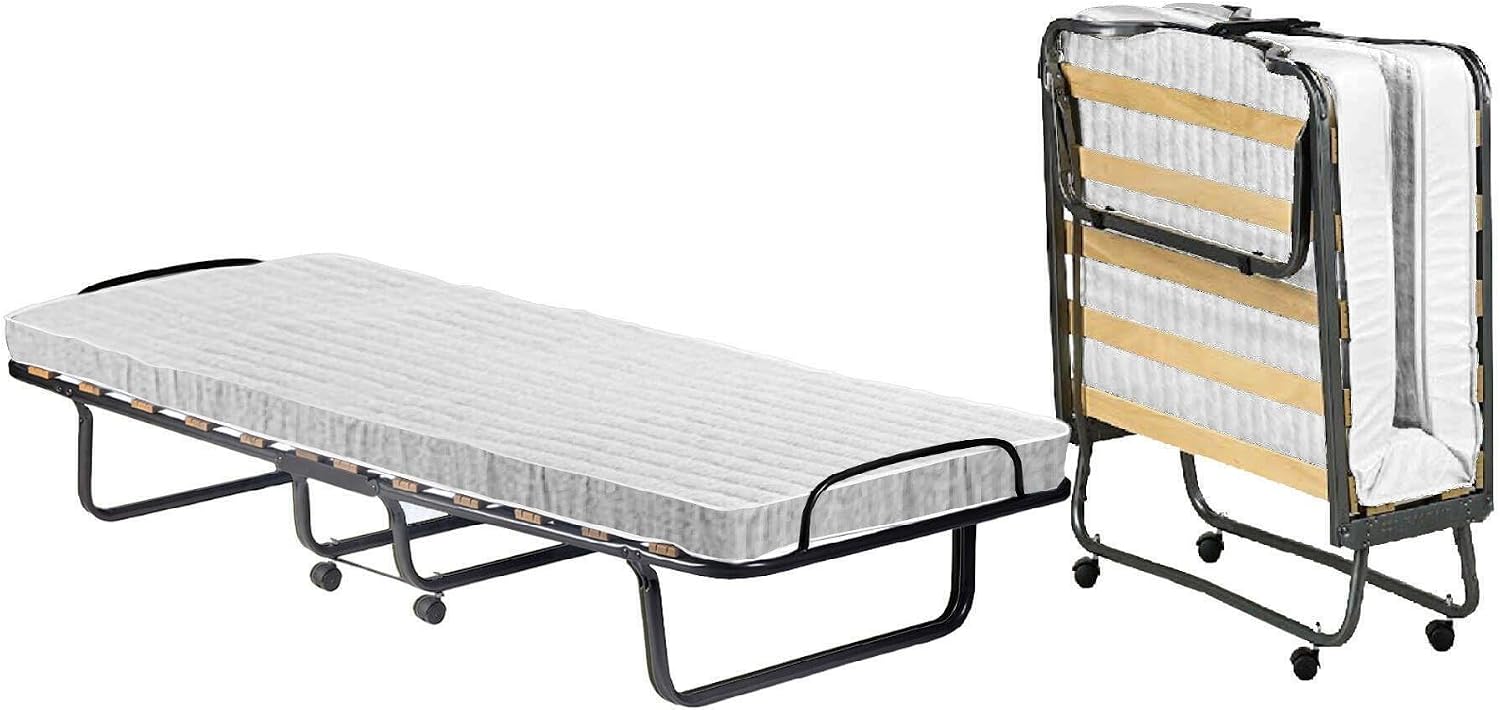 Detalle de Talamo Italia Letto Pieghevole Deva: brandina 80x190 con rete 12 doghe e materasso incluso