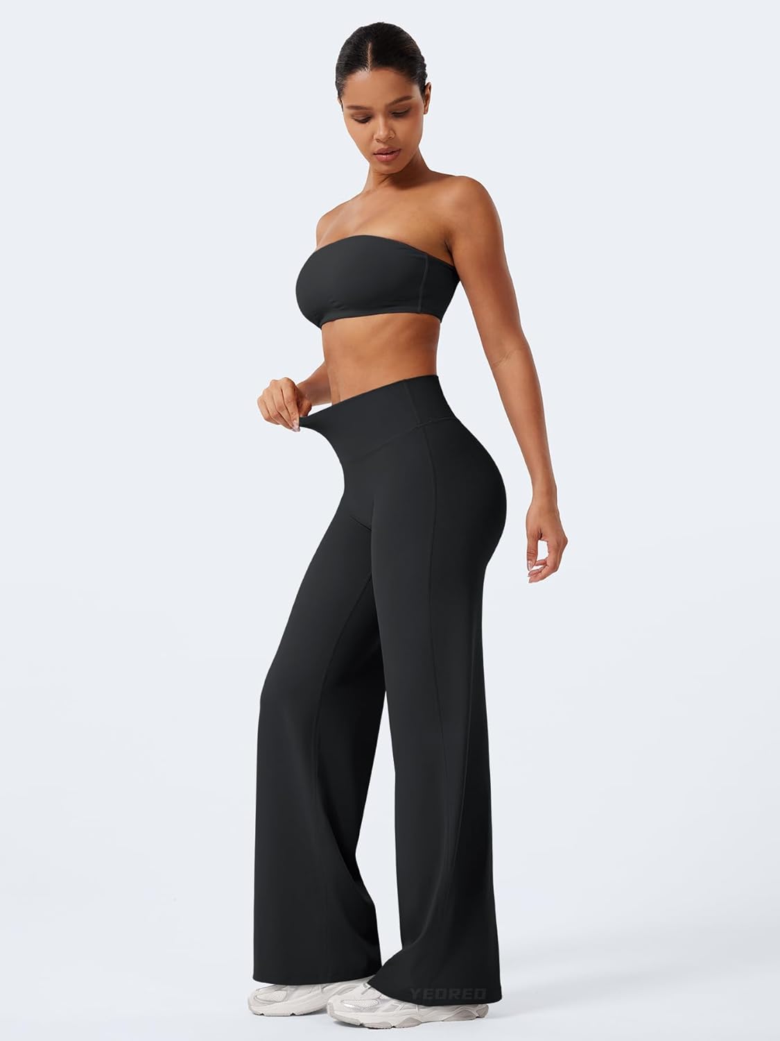 Detalle 2 de Seamless yoga leggings high waist flare