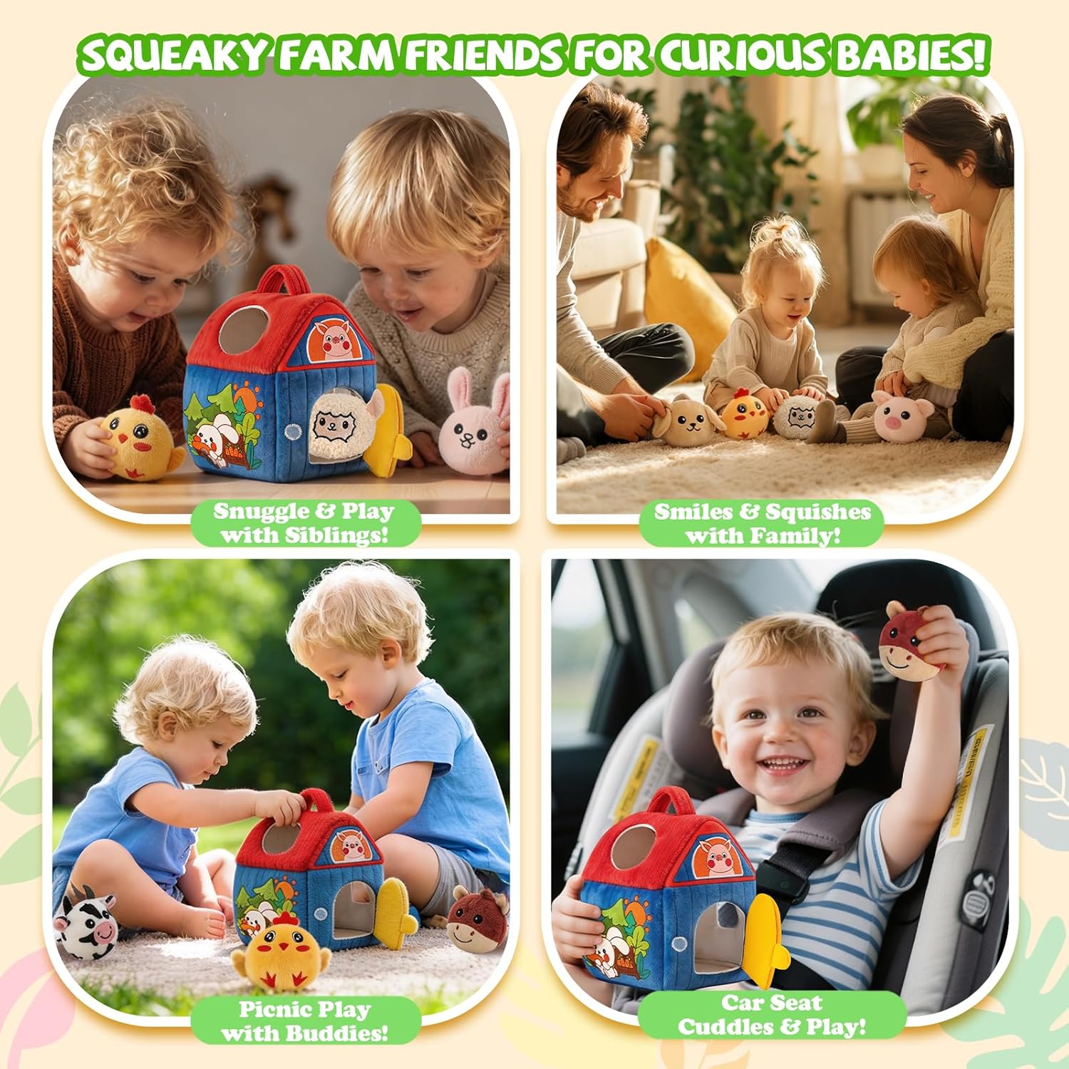 Thumbnail 5 de SAIMAND Baby Farm Toy Set for 6-12 Months