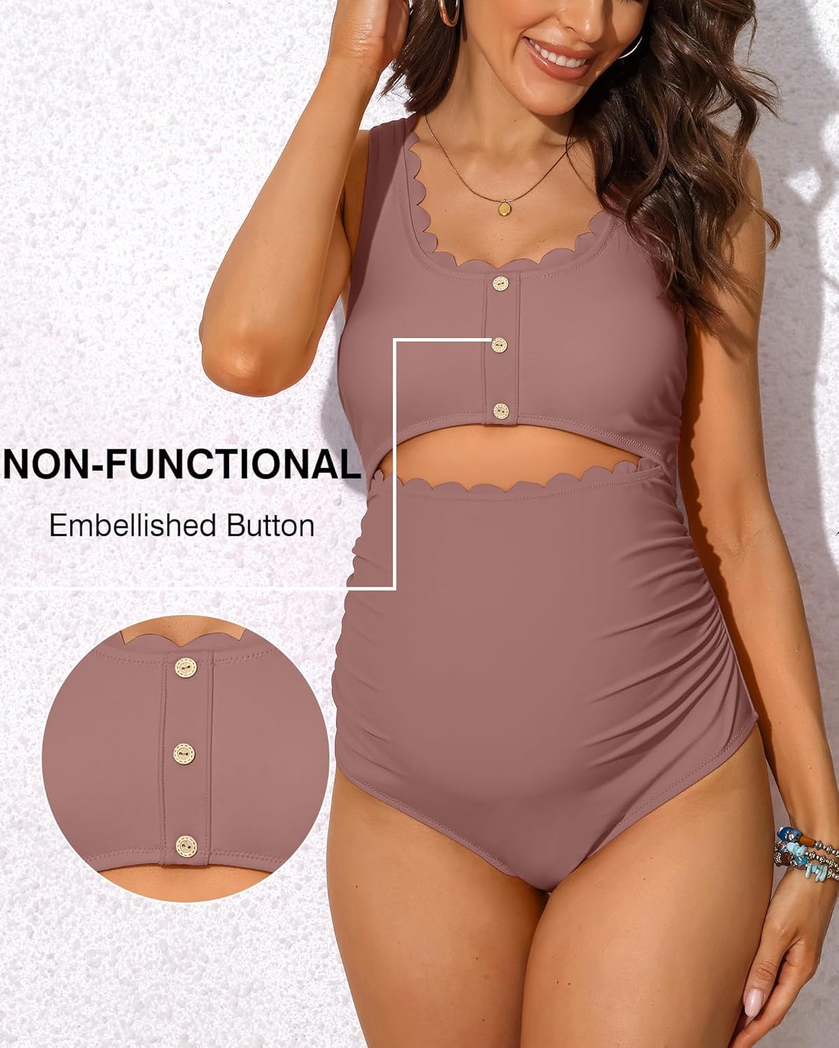 Thumbnail 3 de Charmo Maternity One Piece Swimsuit with Removable Bra