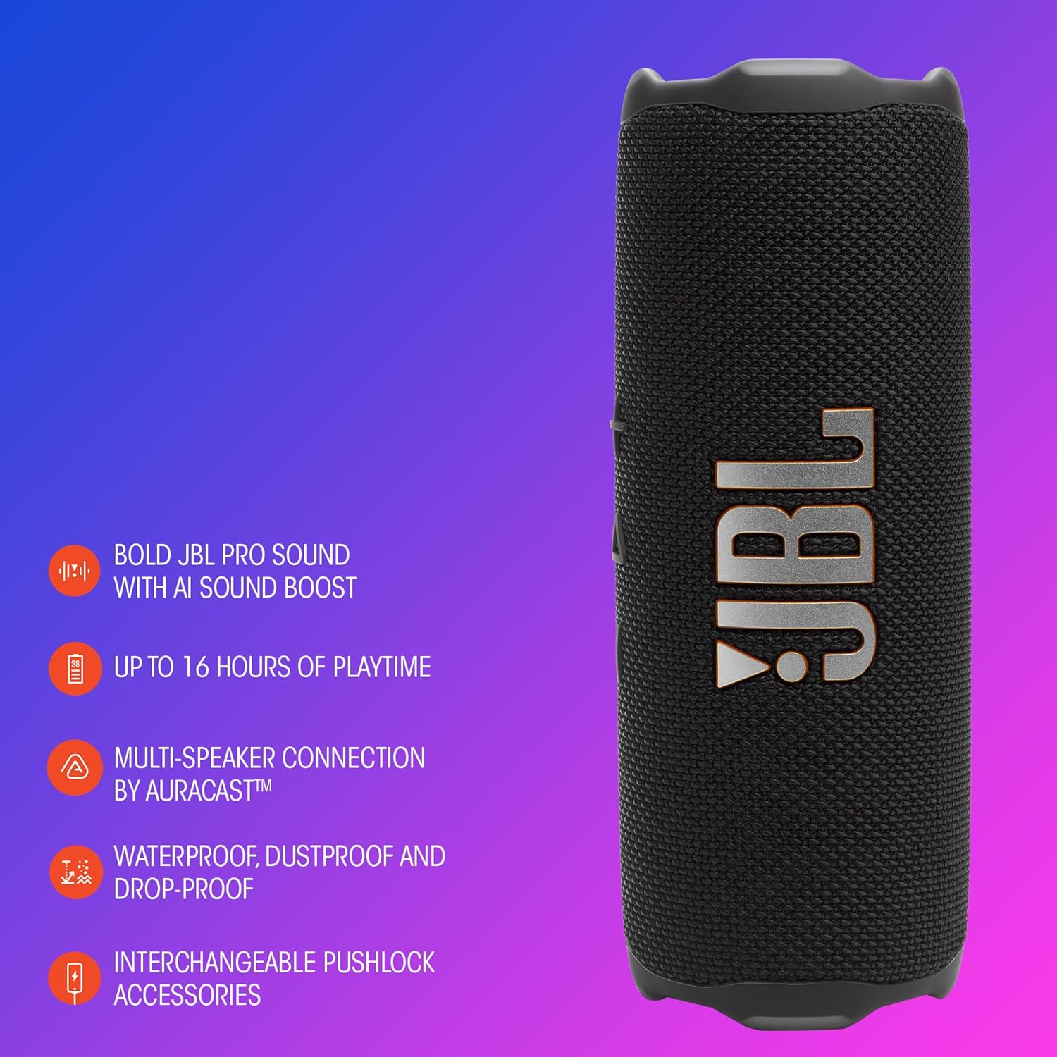 Thumbnail 5 de JBL Flip 7 Wireless Portable Bluetooth Speaker