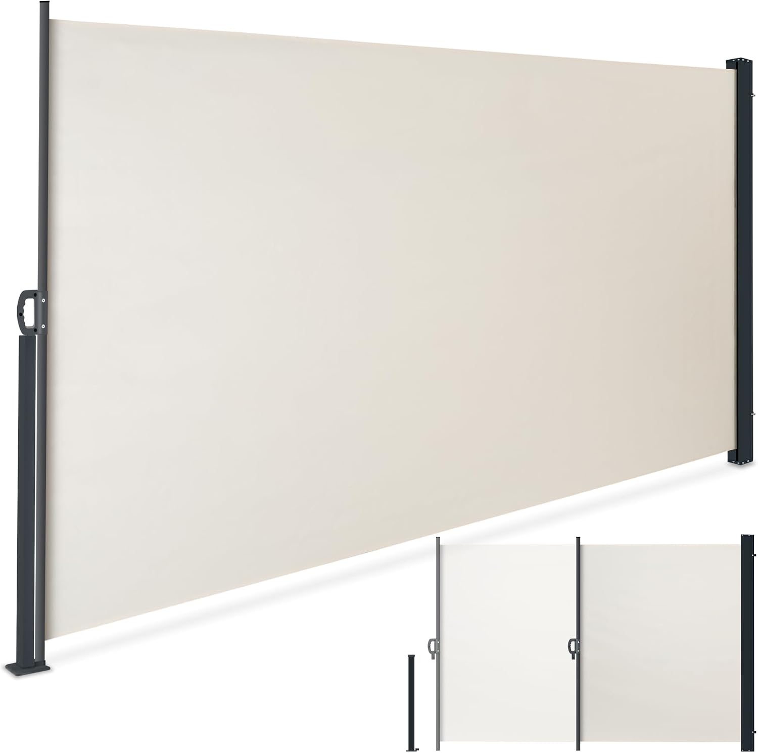 Detalle de tectake 406594 sidomarkis 300 x 160 cm med UV-skydd 50+
