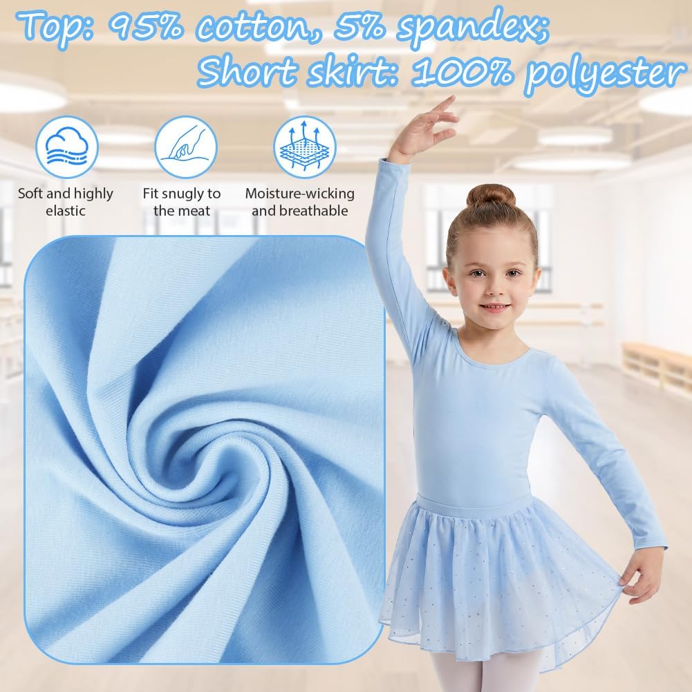 Thumbnail 3 de AOOWU 5773683 Girls’ Two-Piece Ballet Leotard with Sequin Tulle Skirt