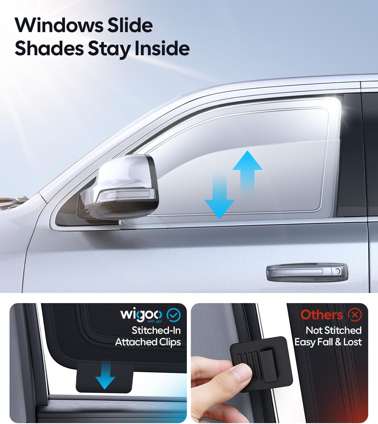 Thumbnail 5 de Wigoo 2026 Upgrade 6PCS Full Set Window Sunshade for Ford F150 4-Door (2021-2026) – Ice-Crystal Tech, 7-Layer Cooler, 1-Min Install