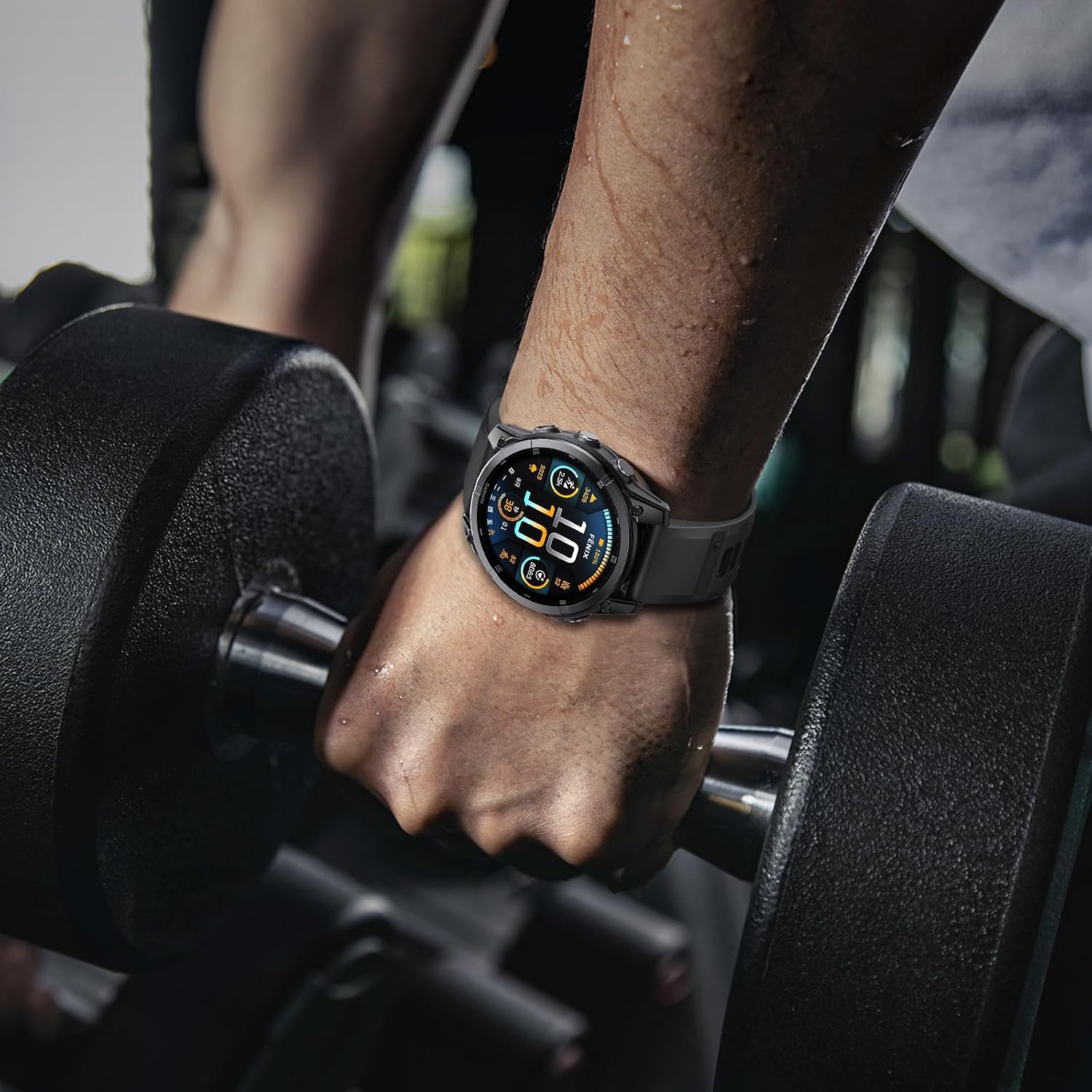 Detalle de ANBEST Cinturino Quick-fit 22mm per Garmin Fenix 7/6/5/8 e modelli compatibili: stile, comfort e praticità