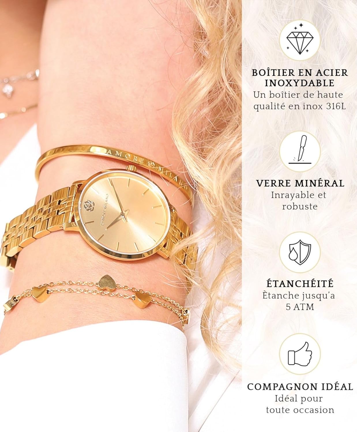 Thumbnail 3 de L'AMORE MILANO – Montre Femme avec Coffret Rose Éternelle – Cadeau de Noël