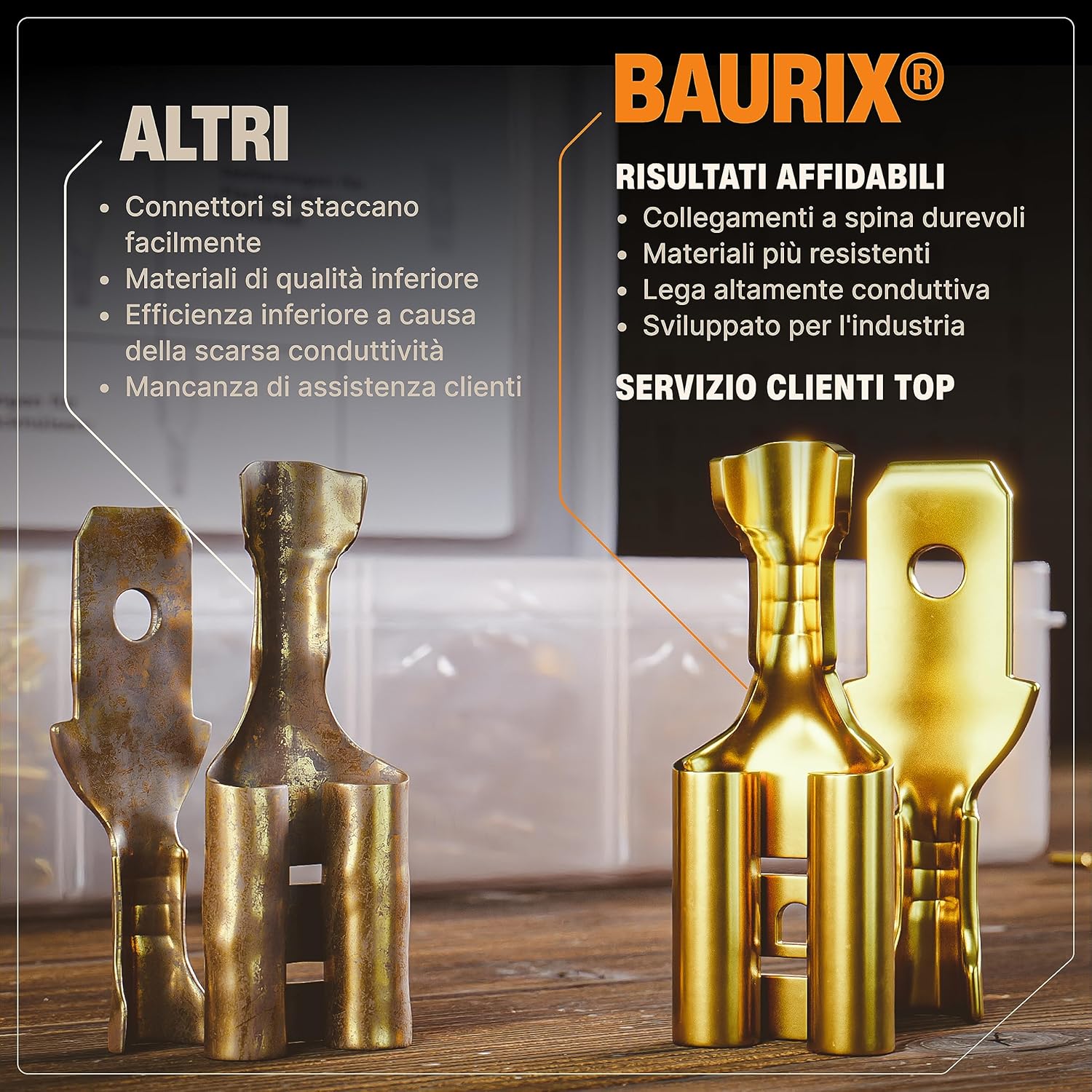 Thumbnail 6 de BAURIX® Connettori Elettrici set 300 pezzi – 2,8/4,8/6,3 mm, box di stoccaggio