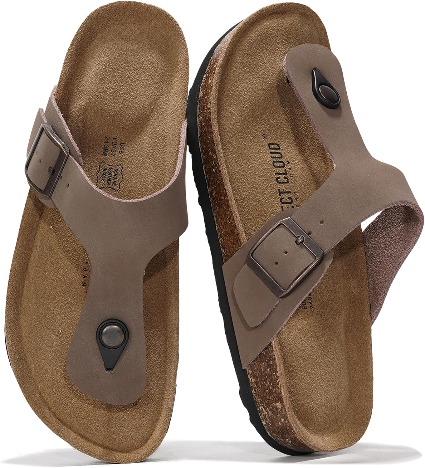 Detalle de Project Cloud Thong Sandals in Genuine Leather