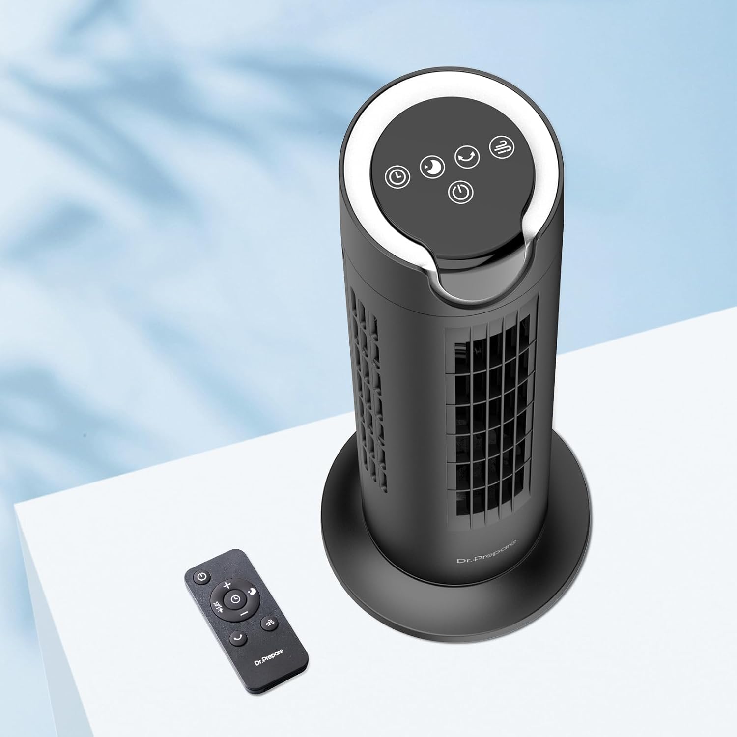 Thumbnail 6 de DR.PREPARE 16-Inch Tower Desk Fan with Remote – Quiet DC Blower, 8 Speeds, 1–8h Timer, 80° Oscillation