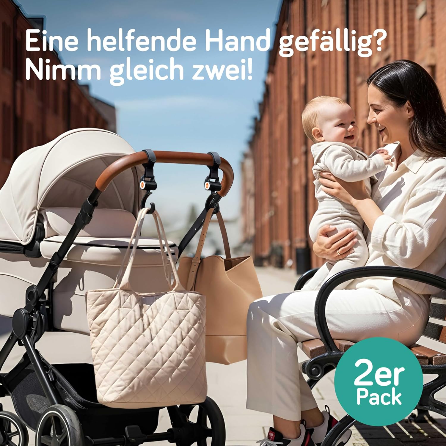 Thumbnail 1 de Baby Uma Kinderwagenhaken 2er-Pack, 5 kg
