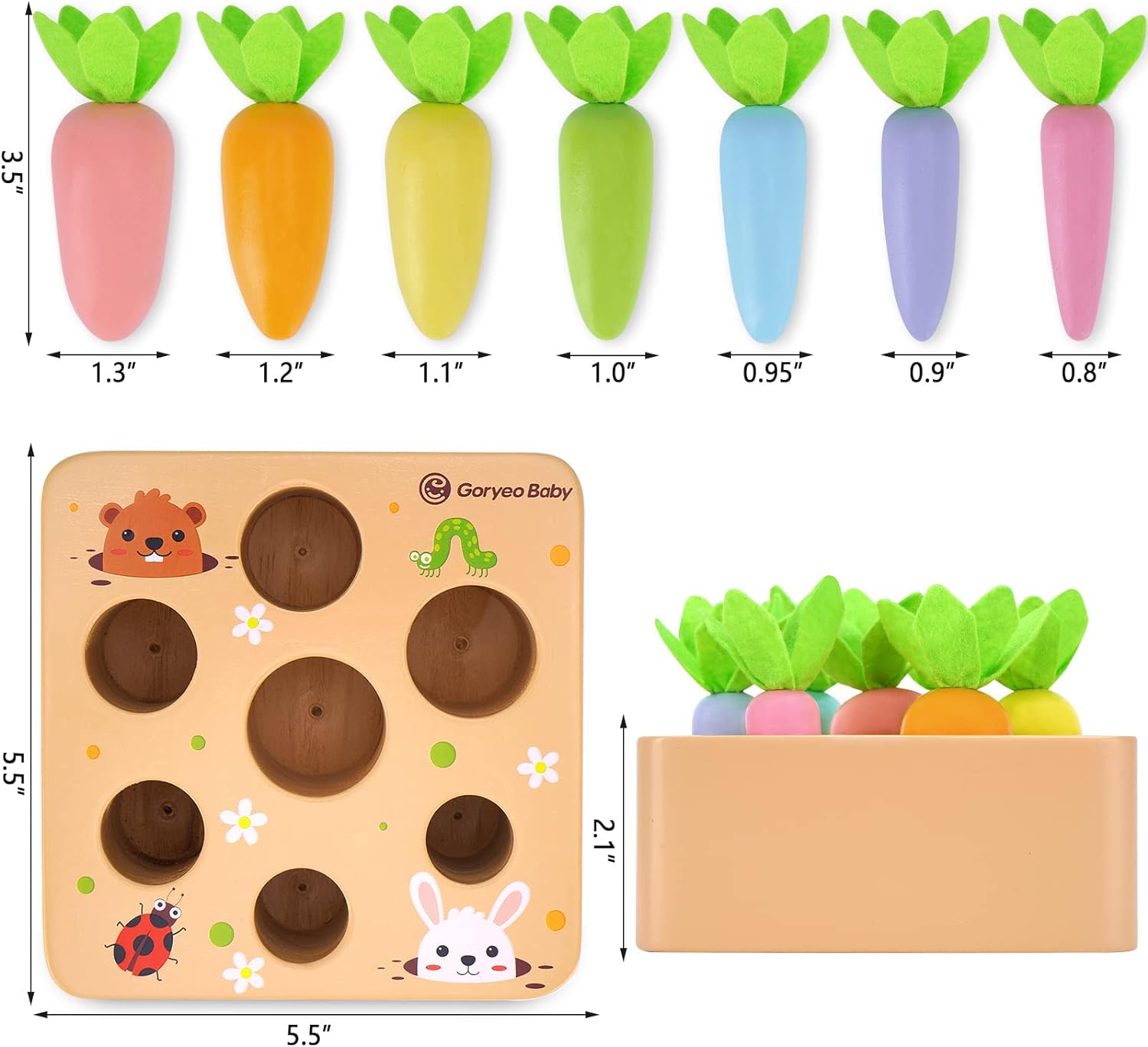 Thumbnail 2 de KMTJT Montessori Shape Sorting Toy for 1-year-olds