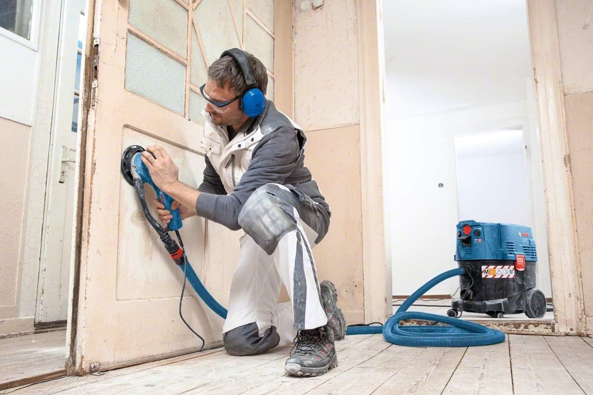 Thumbnail 1 de Bosch Professional GET 75-150 150 mm orbital sander (750 W) with multi-hole dust extraction