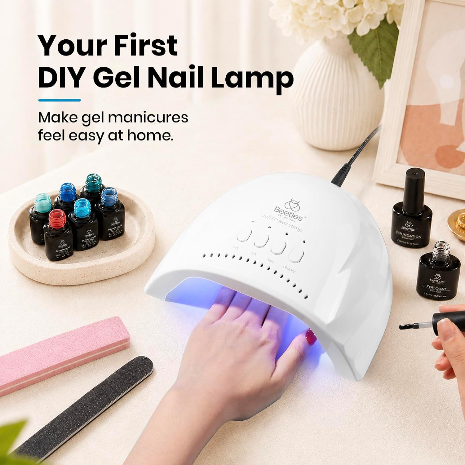 Thumbnail 6 de beetles Gel Polish Beetles UV Nail Lamp with 3 Timer Settings (30/60/120s) — White