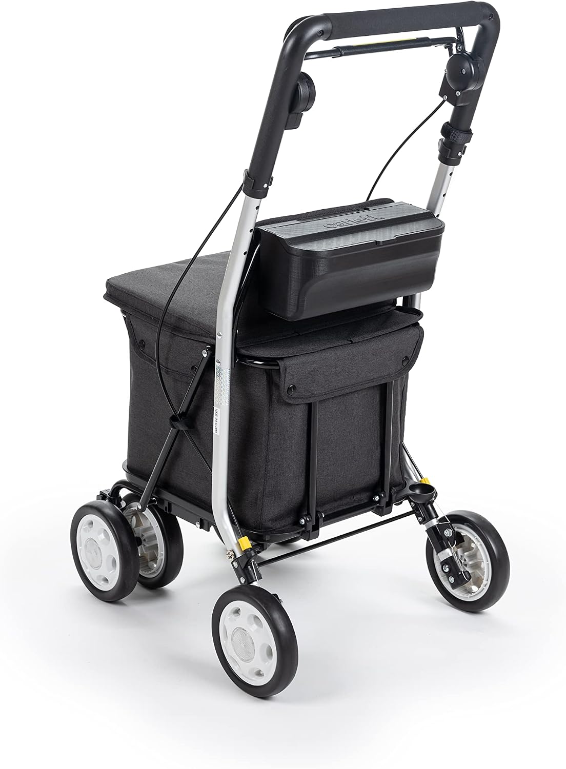 Detalle de Carlett Senior Comfort – czerwony wózek na zakupy 29 l z funkcją siedzenia